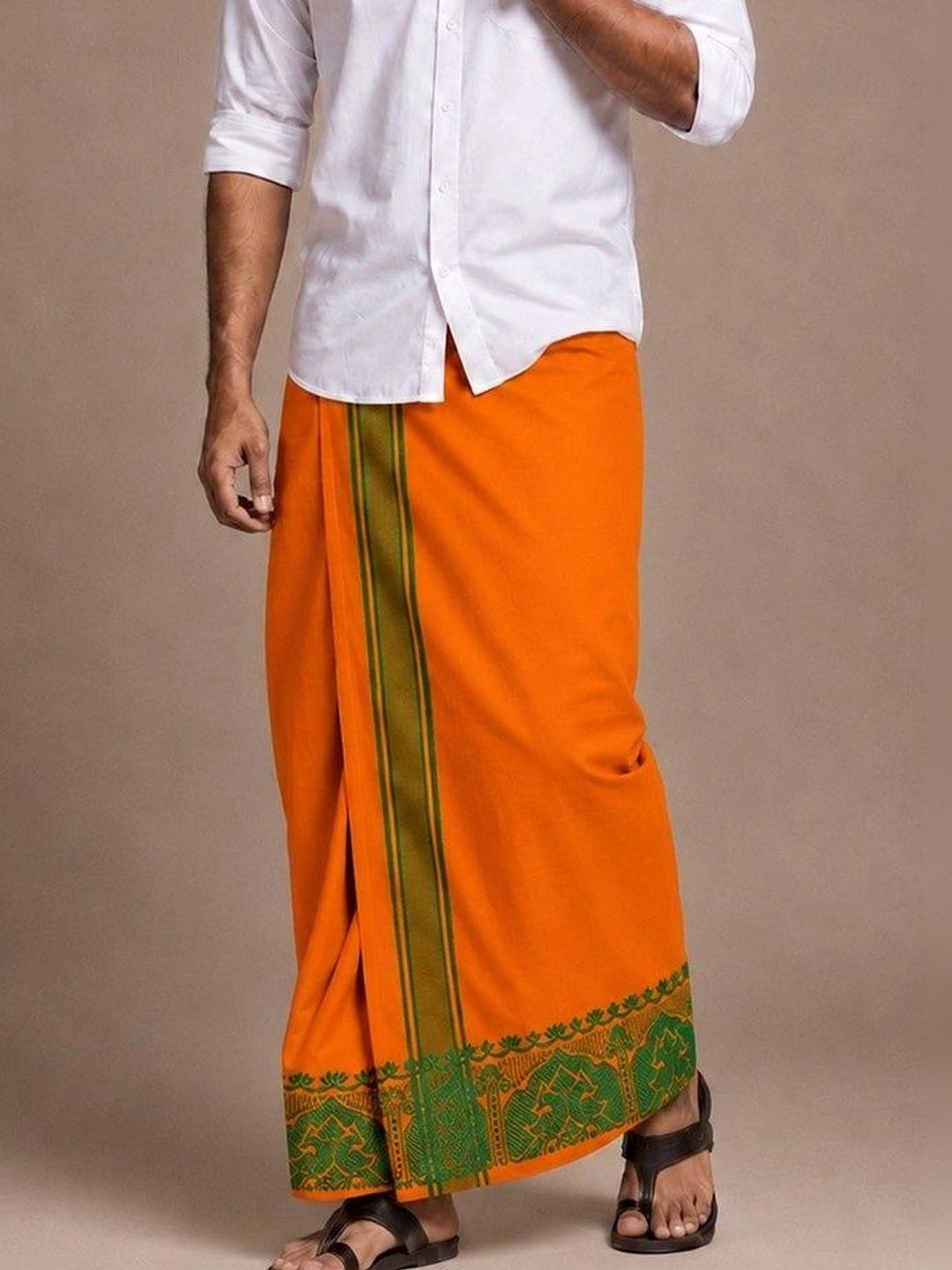 Sharan Elegance Men Embroidered Cotton Dhoti Dhotis-picture-28