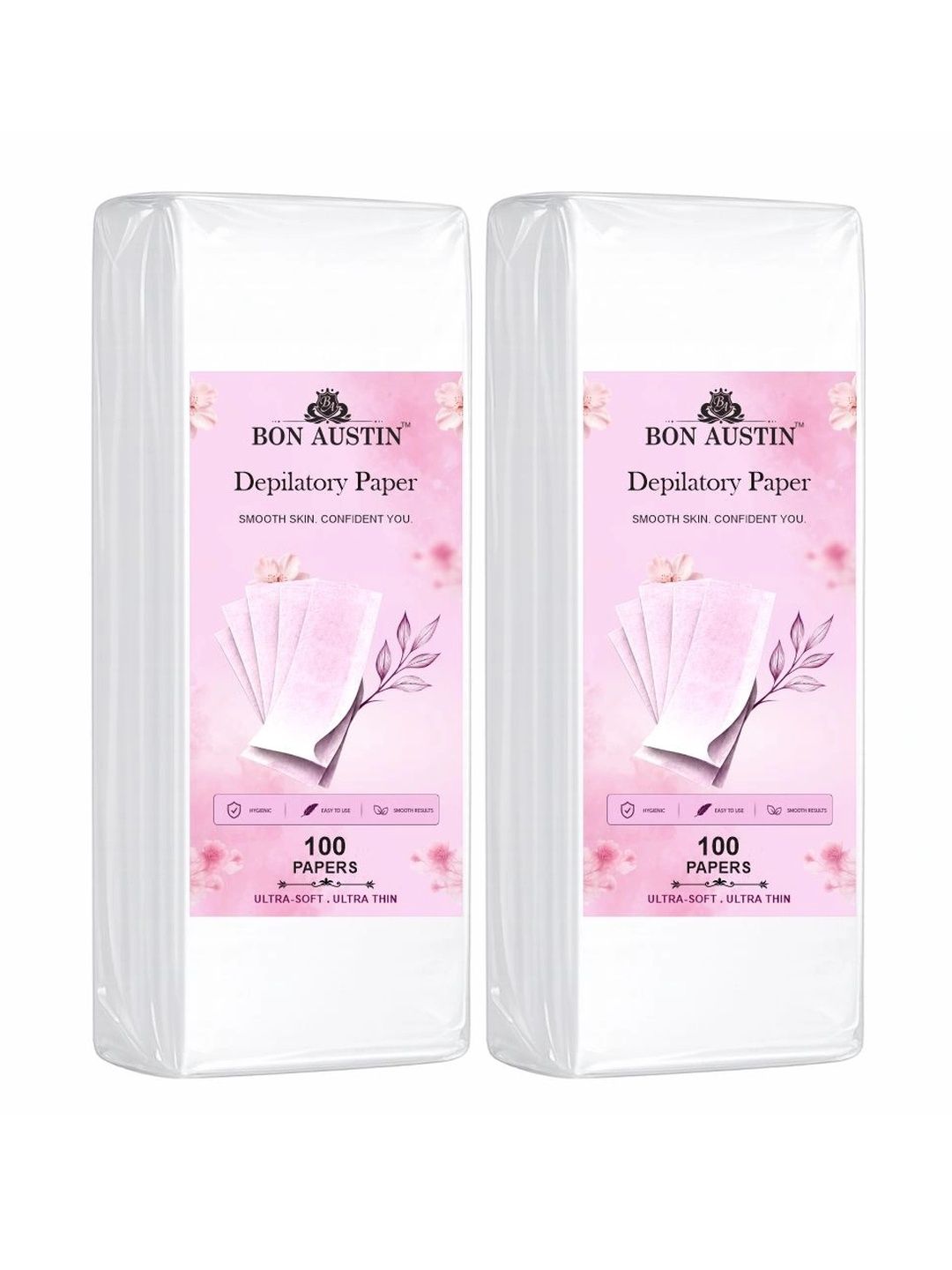 Bon Austin Set Of 2 Depilatory Hair Removal Wax Paper - 100Pcs Each-image-10