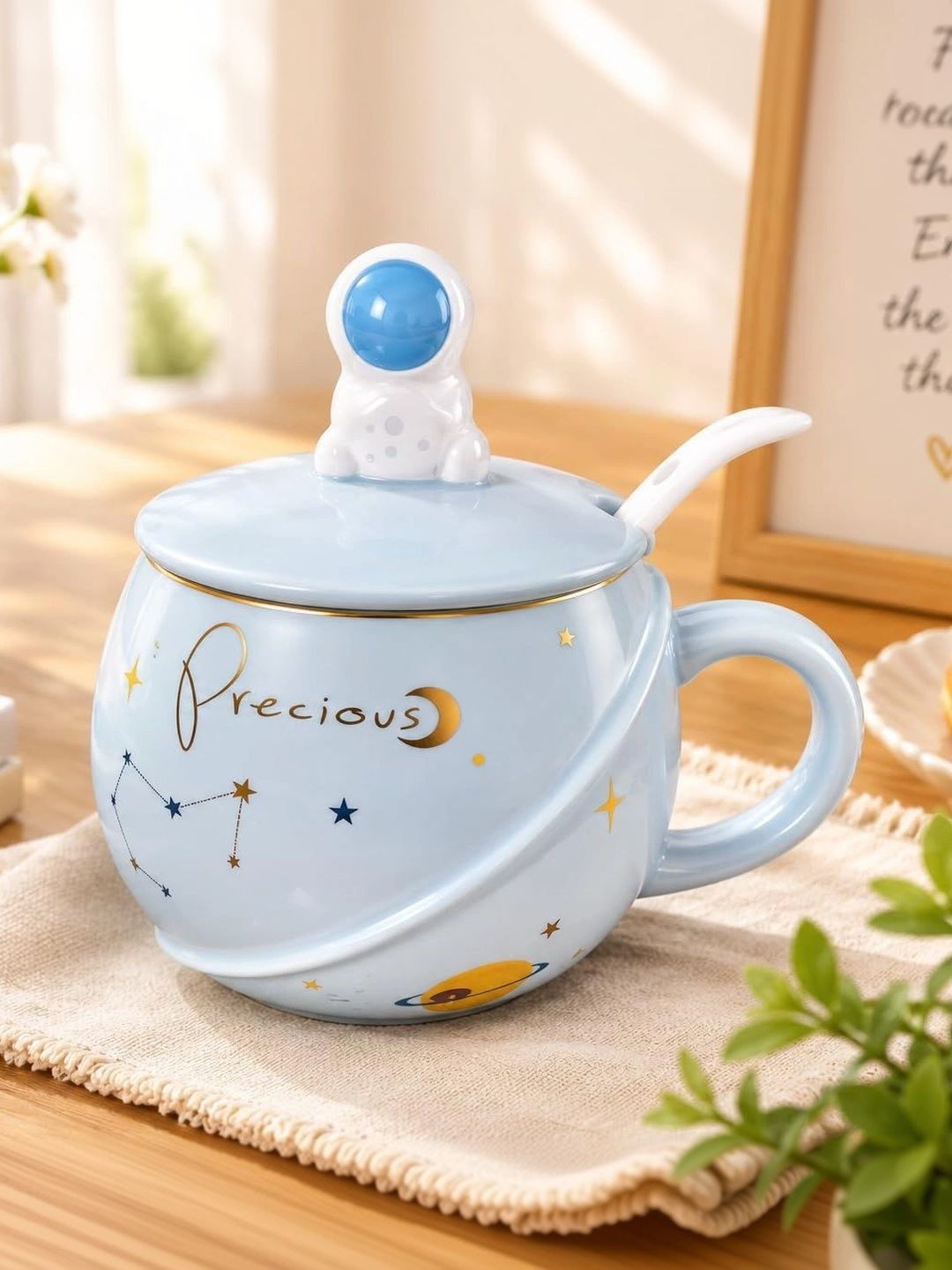 Eleven To Eleven Decor Blue Printed Ceramic Glossy Mugs Set of Cups and Mugs-image-32