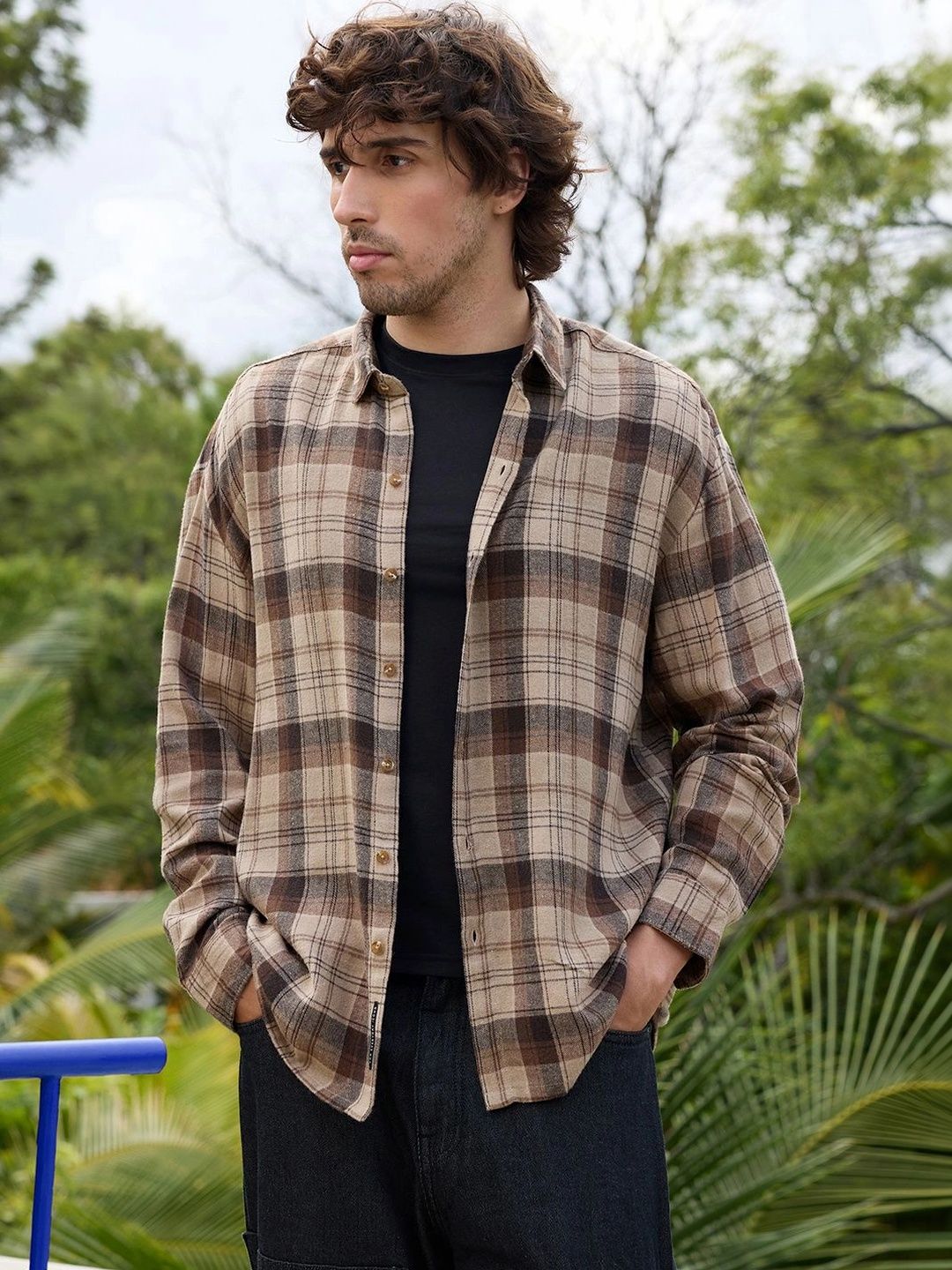 CAHOOT Men Relaxed Tartan Checks Checked Casual Shirt-picture-48