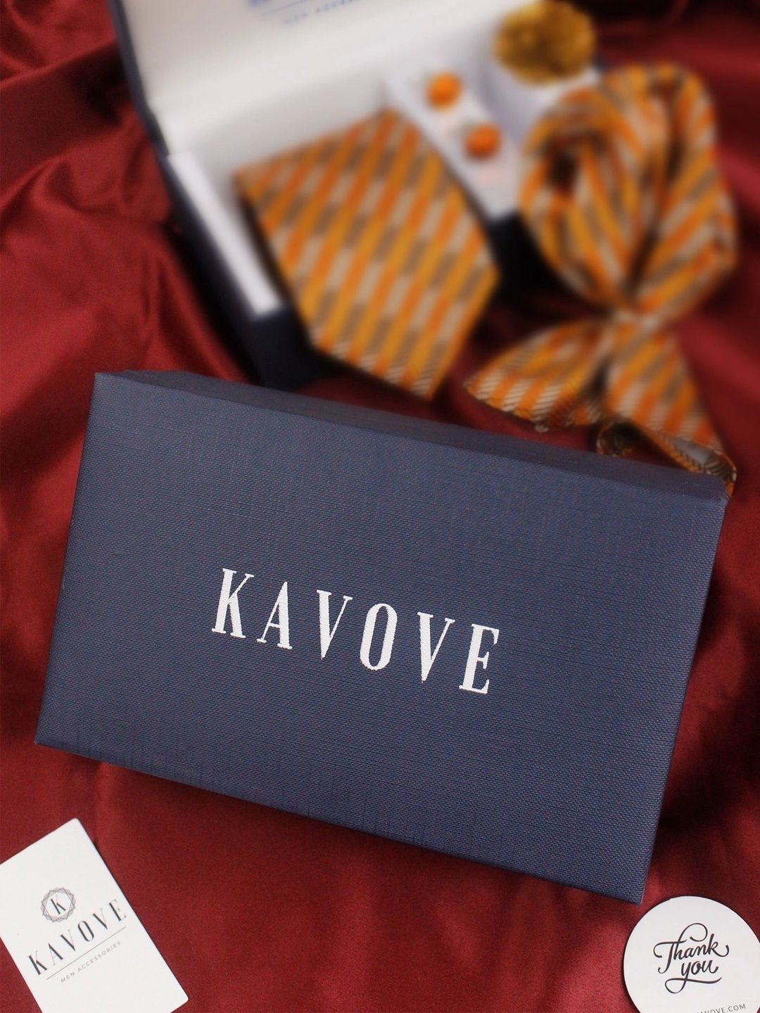 Kavove Men Striped Broad Tie-picture-33