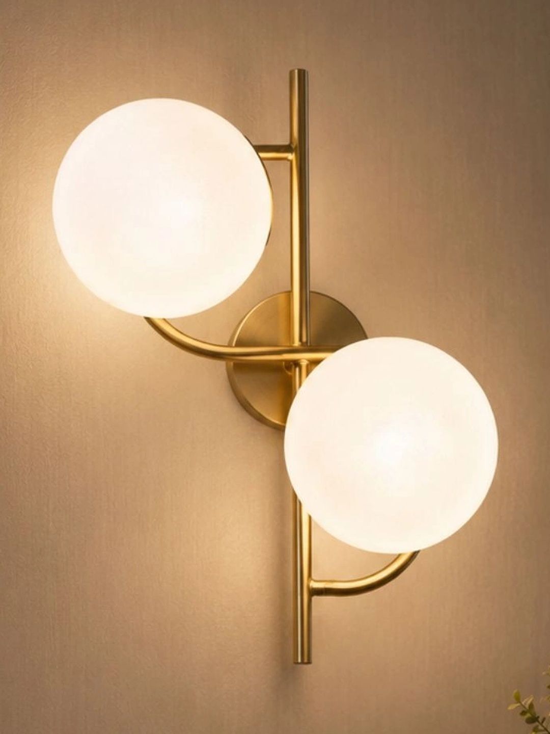Stello Gold-Toned Metal Contemporary Spherical Shaped Wall Lamp-picture-11