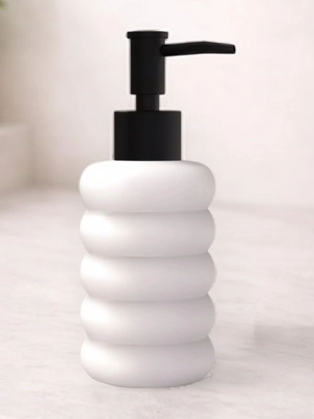 Rioware White Textured Ceramic Soap Dispenser-picture-15