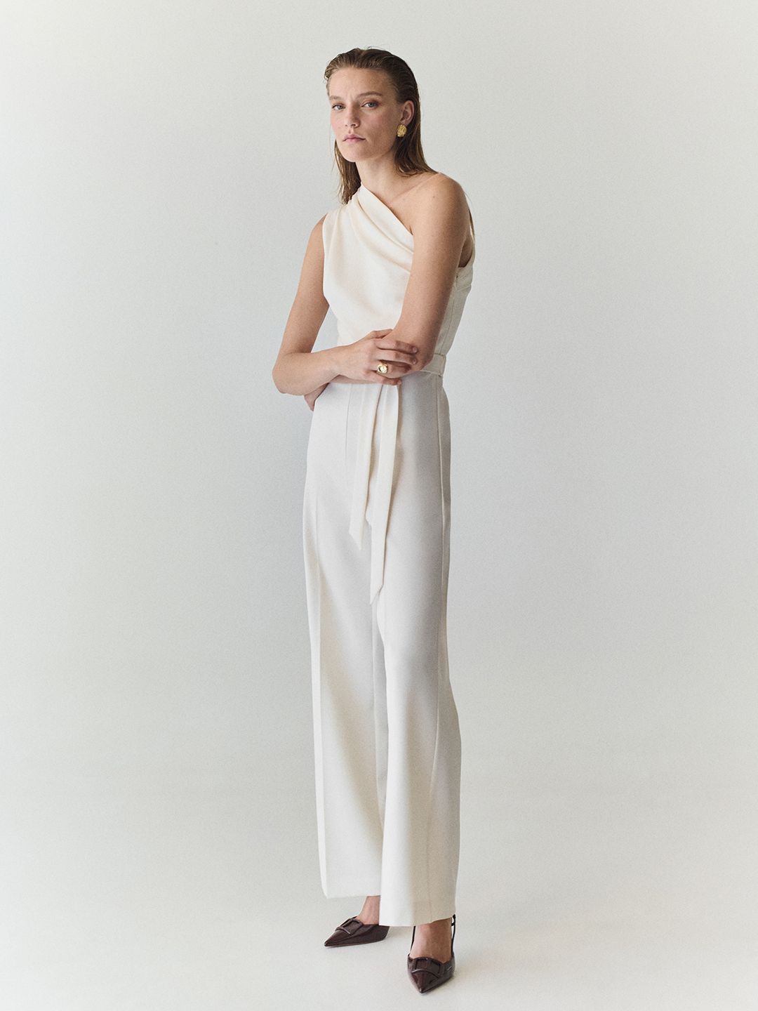 MANGO Asymmetric One Shoulder Belt Jumpsuit-picture-39