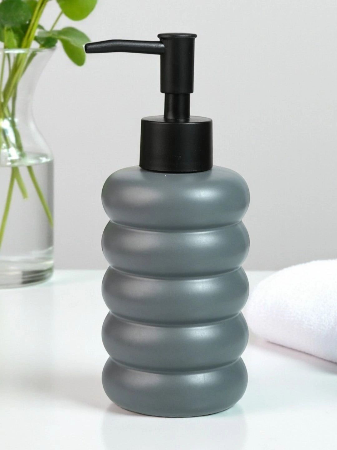 Kookee Grey Abstract Ceramic Soap Dispenser-picture-46