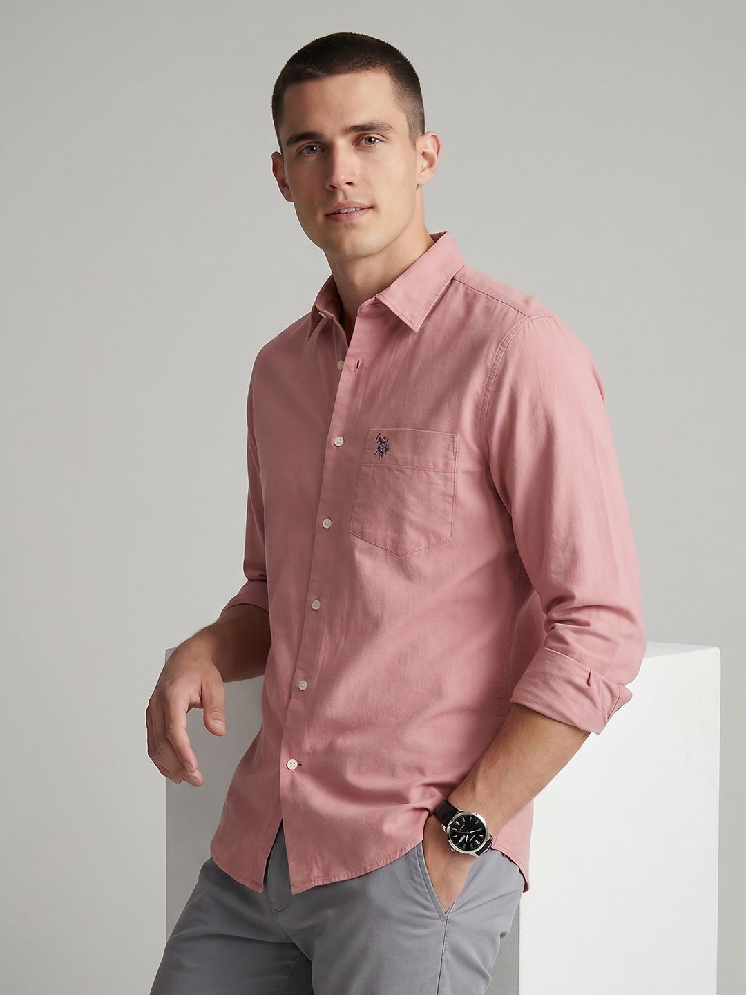 U.S. Polo Assn. Tailored Fit Pure Cotton Casual Shirt-picture-18