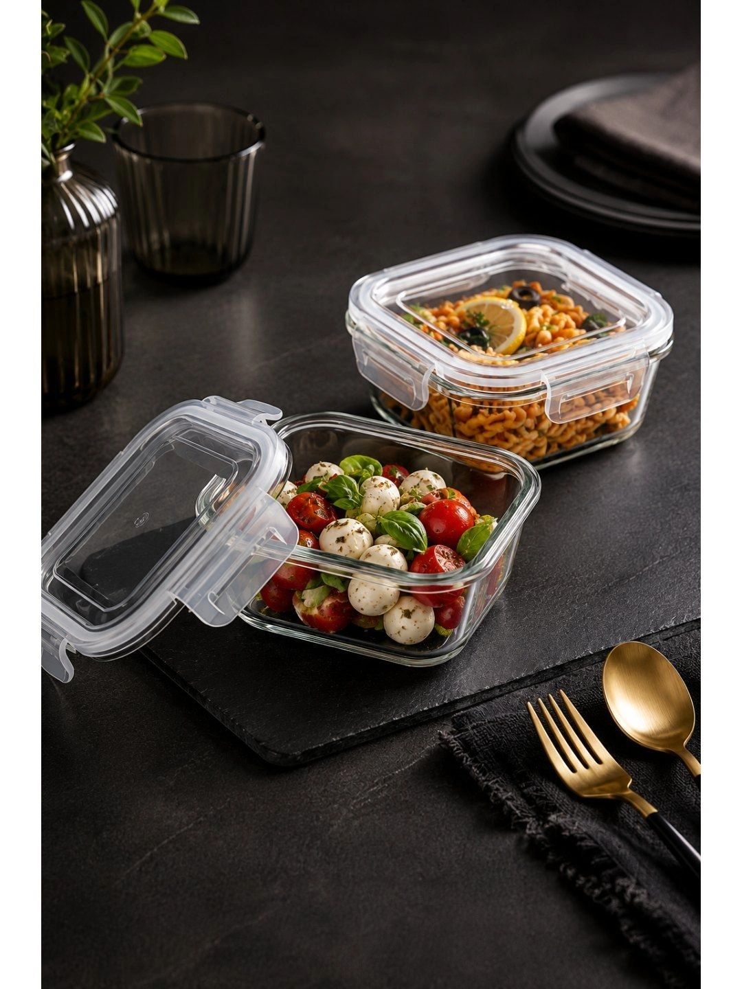 RUHANI HOMES Transparent 2026 Glass Dishwasher and Microwave Safe Lunch Box-picture-10
