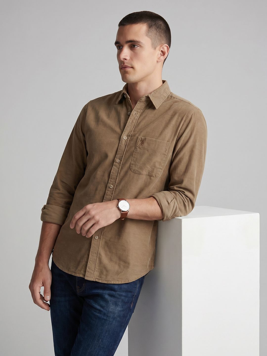 U.S. Polo Assn. Denim Co. Corduroy Pure Cotton Casual Shirt-picture-53
