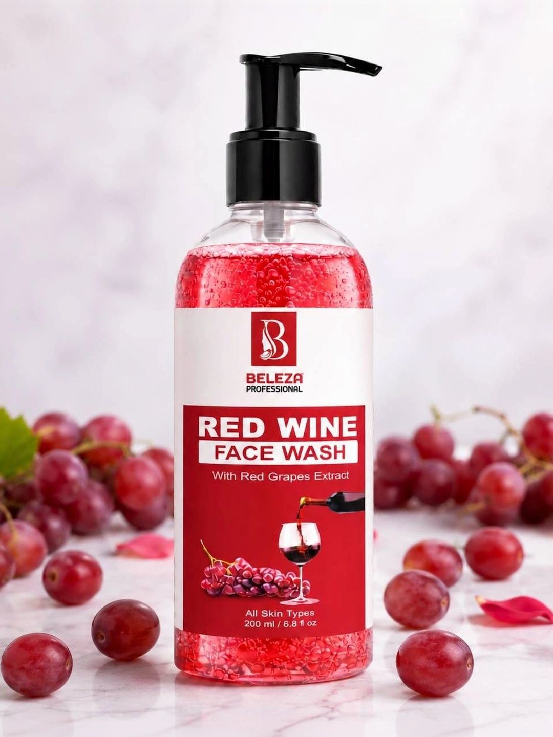 Beleza Professional Red Grape Face Wash For Hydration - 200 ml-image-13