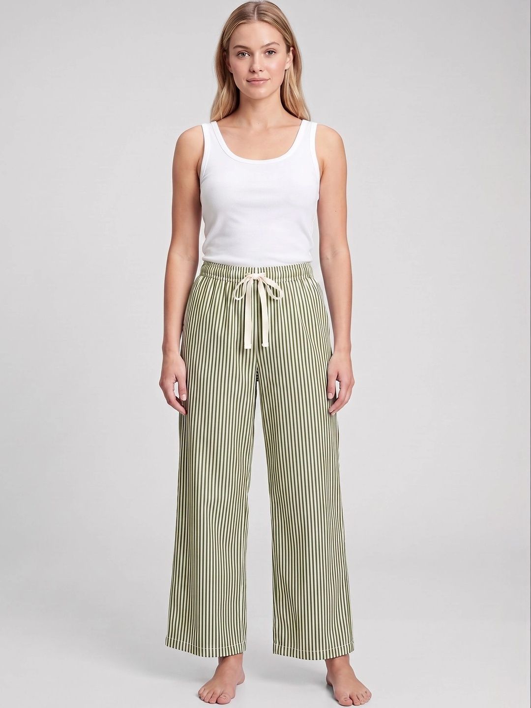 Neet Women Striped Relaxed Trousers-picture-53