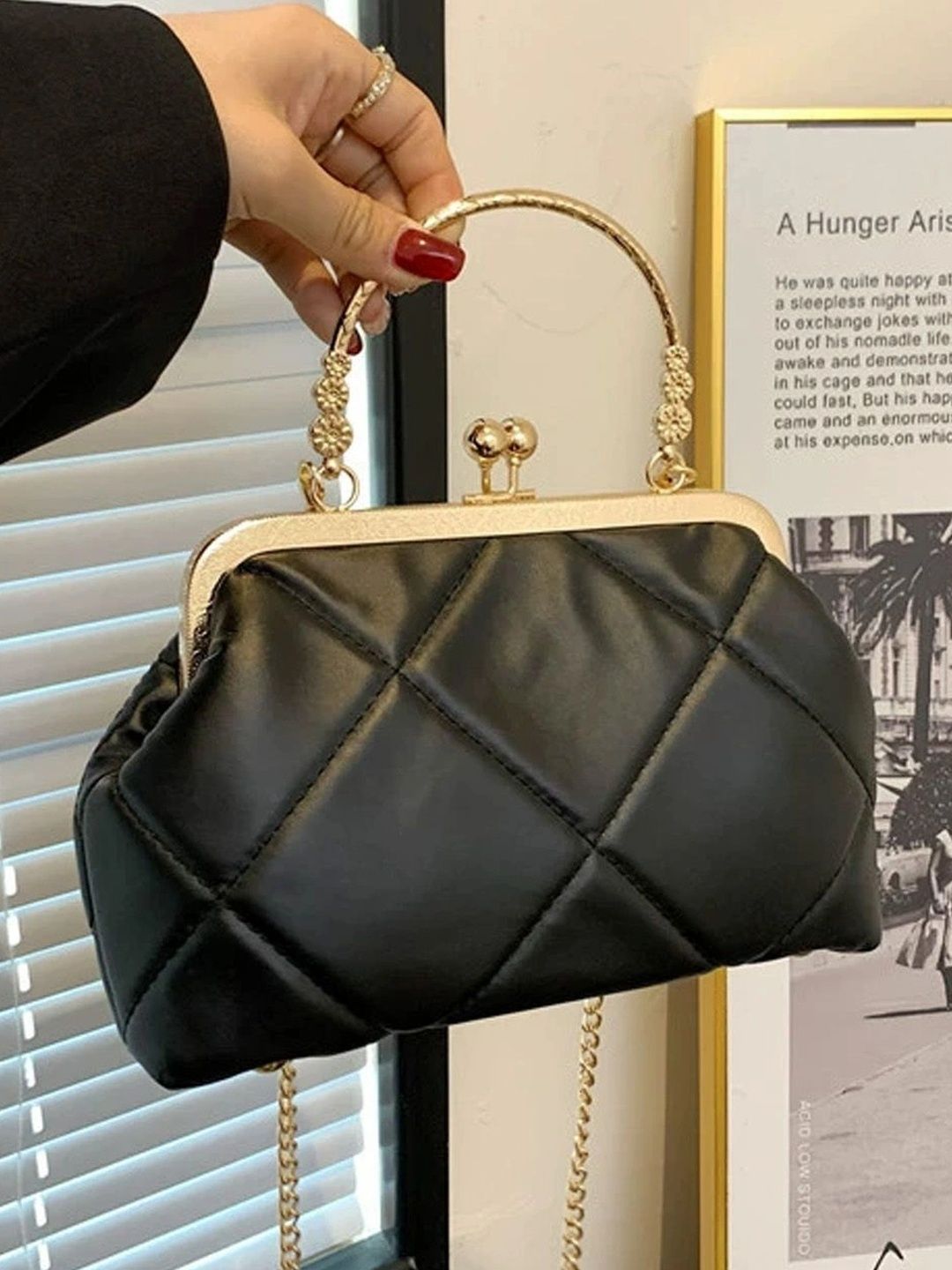 StyleCast Textured PU Structured Handheld Bag with Quilted-picture-19