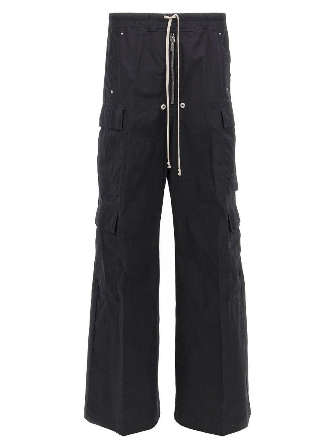 Rick Owens Men Loose Fit Low-Rise Easy Wash Cargos Trousers-picture-31
