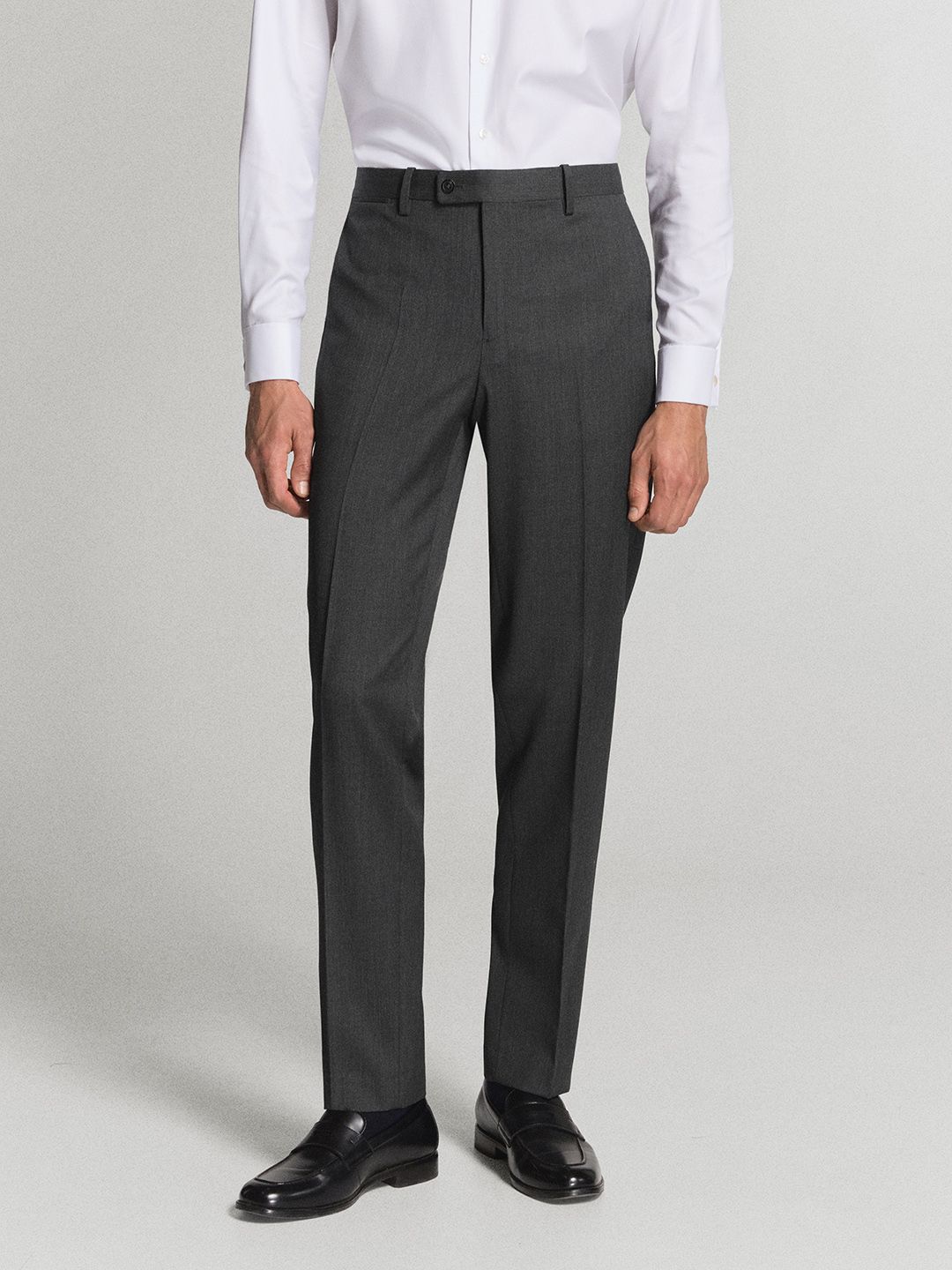 MANGO MAN Men Regular Fit Mid Rise Trousers-picture-24