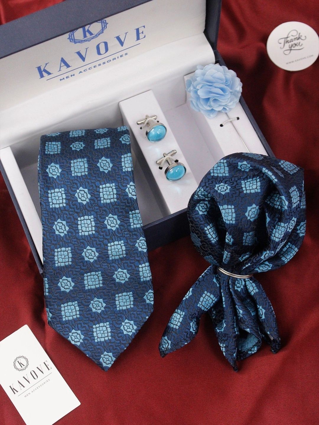 Kavove Men Woven Design Broad Tie-picture-13