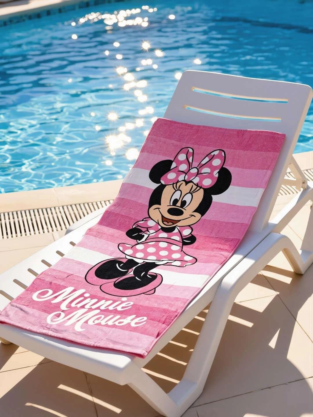 Yellow Bee Pink 1 Printed Cotton 300 GSM Bath Towel-picture-58