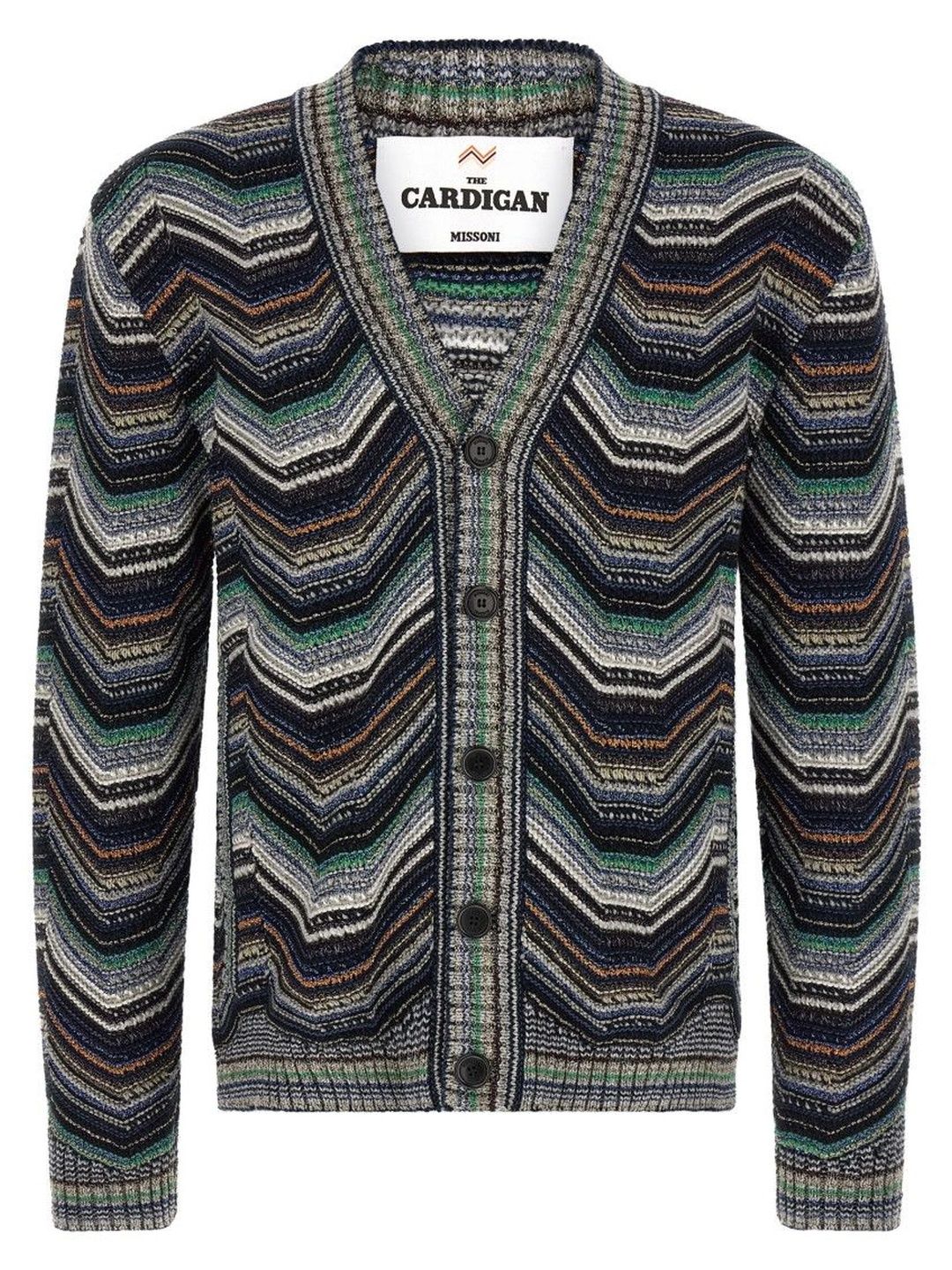 MISSONI Men Chevron Striped Woollen Cardigan-picture-23