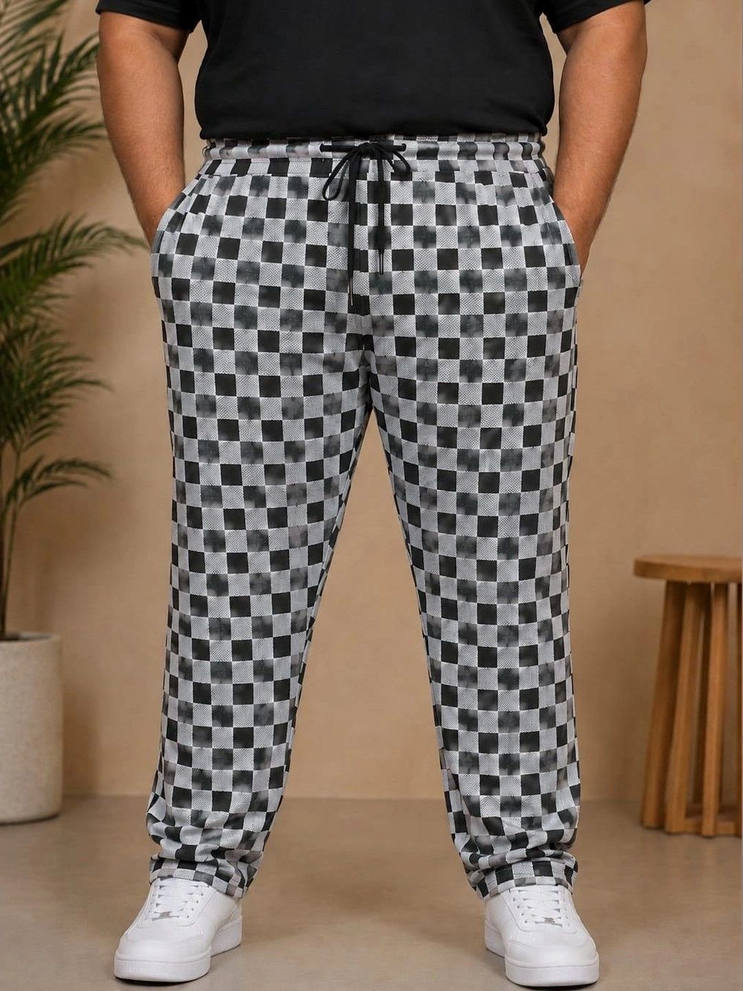 AUSTIVO Men Regular Fit Checked Training Track Pants-picture-15