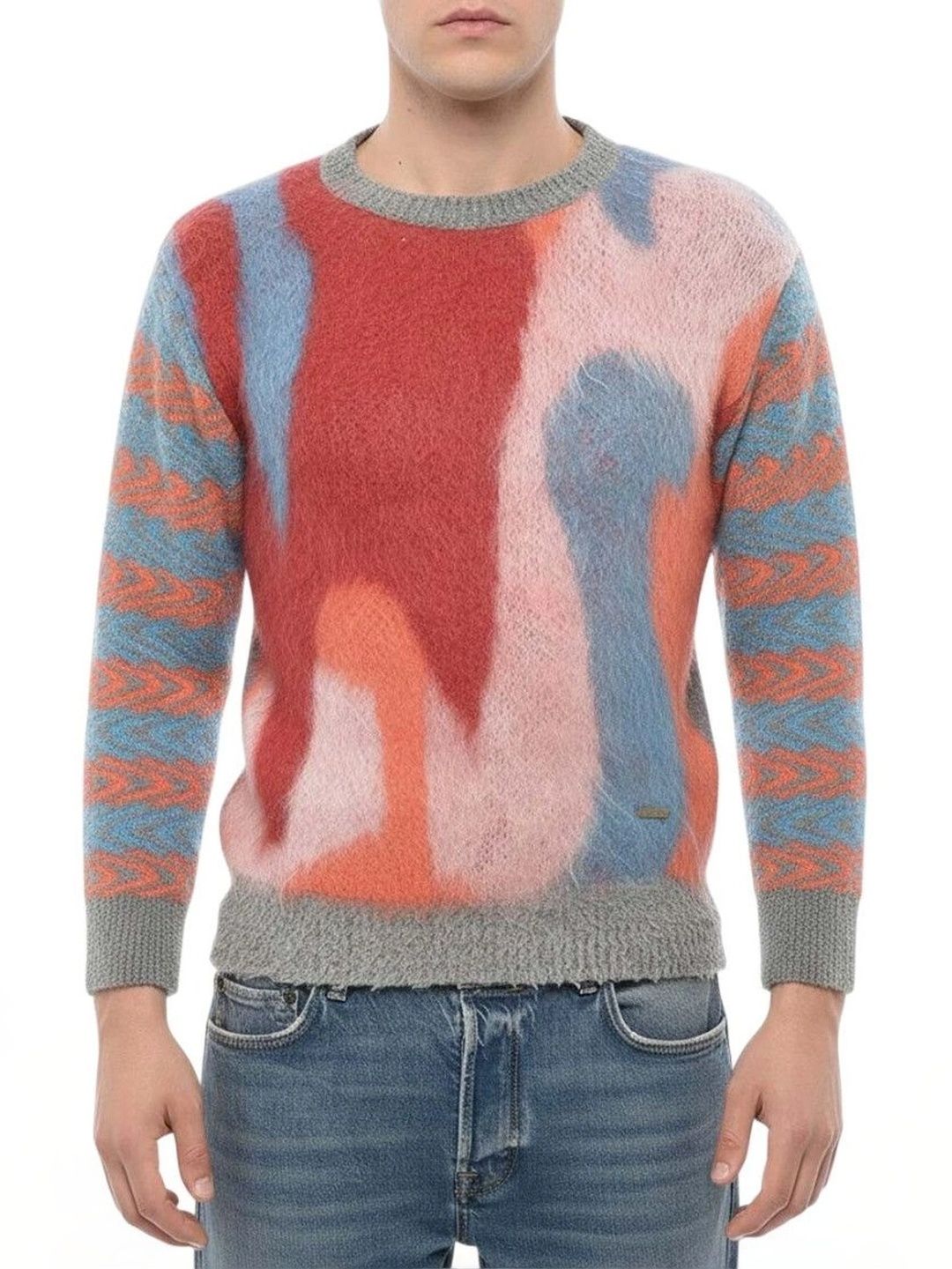 Dsquared2 Men Colourblocked Pullover with Fuzzy Detail-picture-57