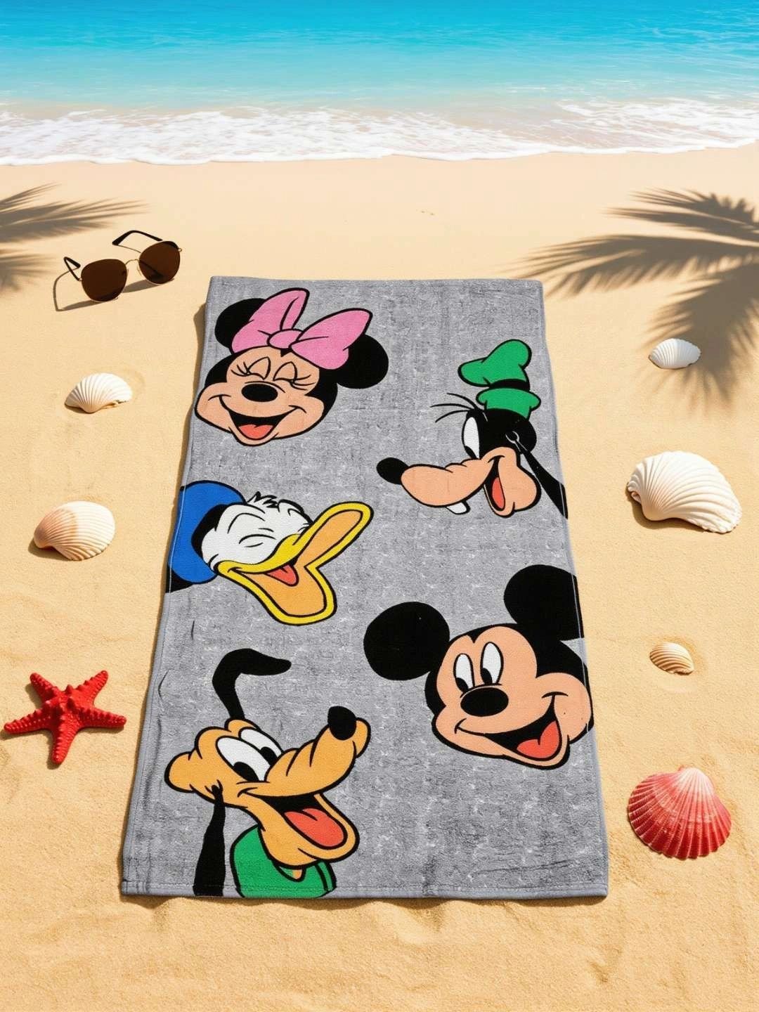 Yellow Bee Grey 1 Printed Cotton 300 GSM Bath Towel-image-38