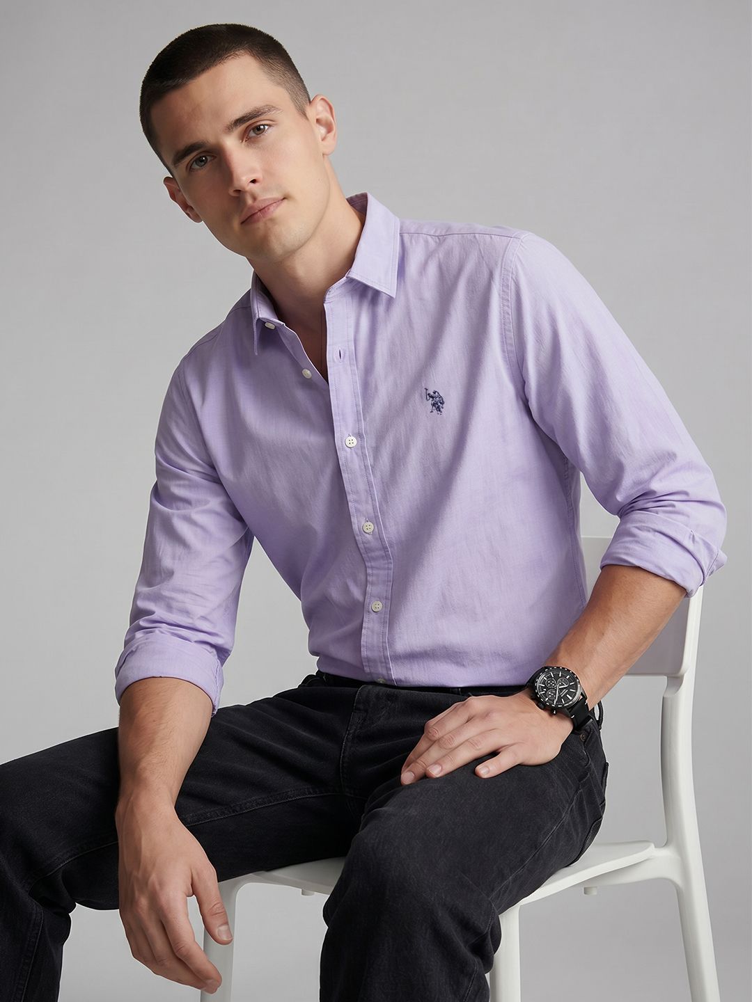 U.S. Polo Assn. Tailored Fit Pure Cotton Casual Shirt-picture-25