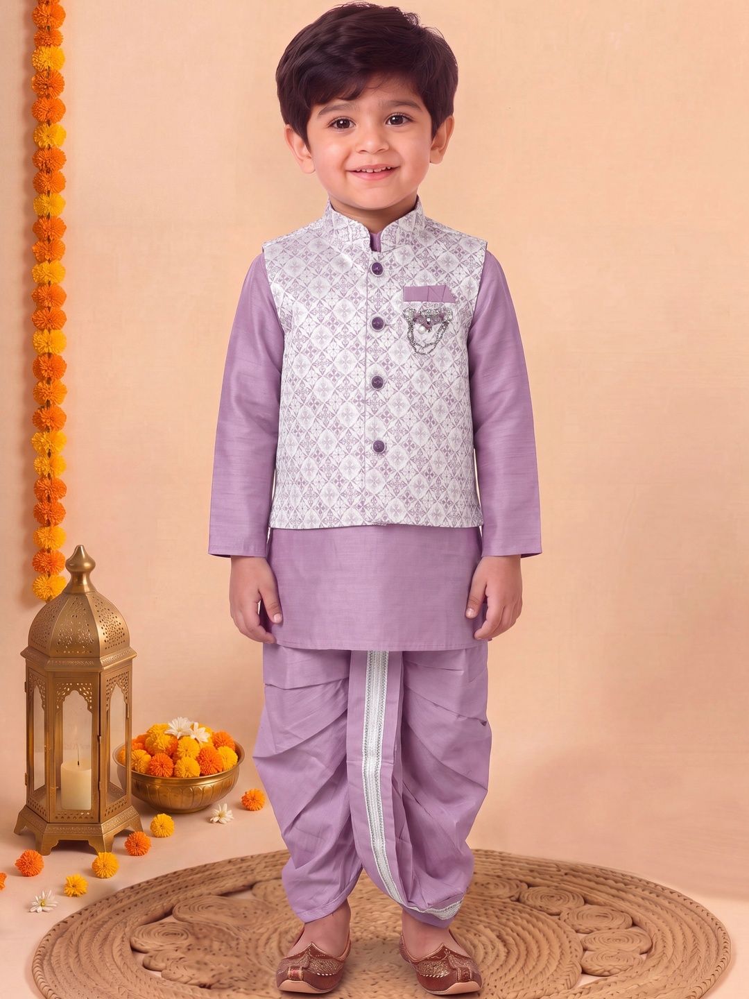 Sangria Boys Regular Kurta with Dhoti Pants-picture-12