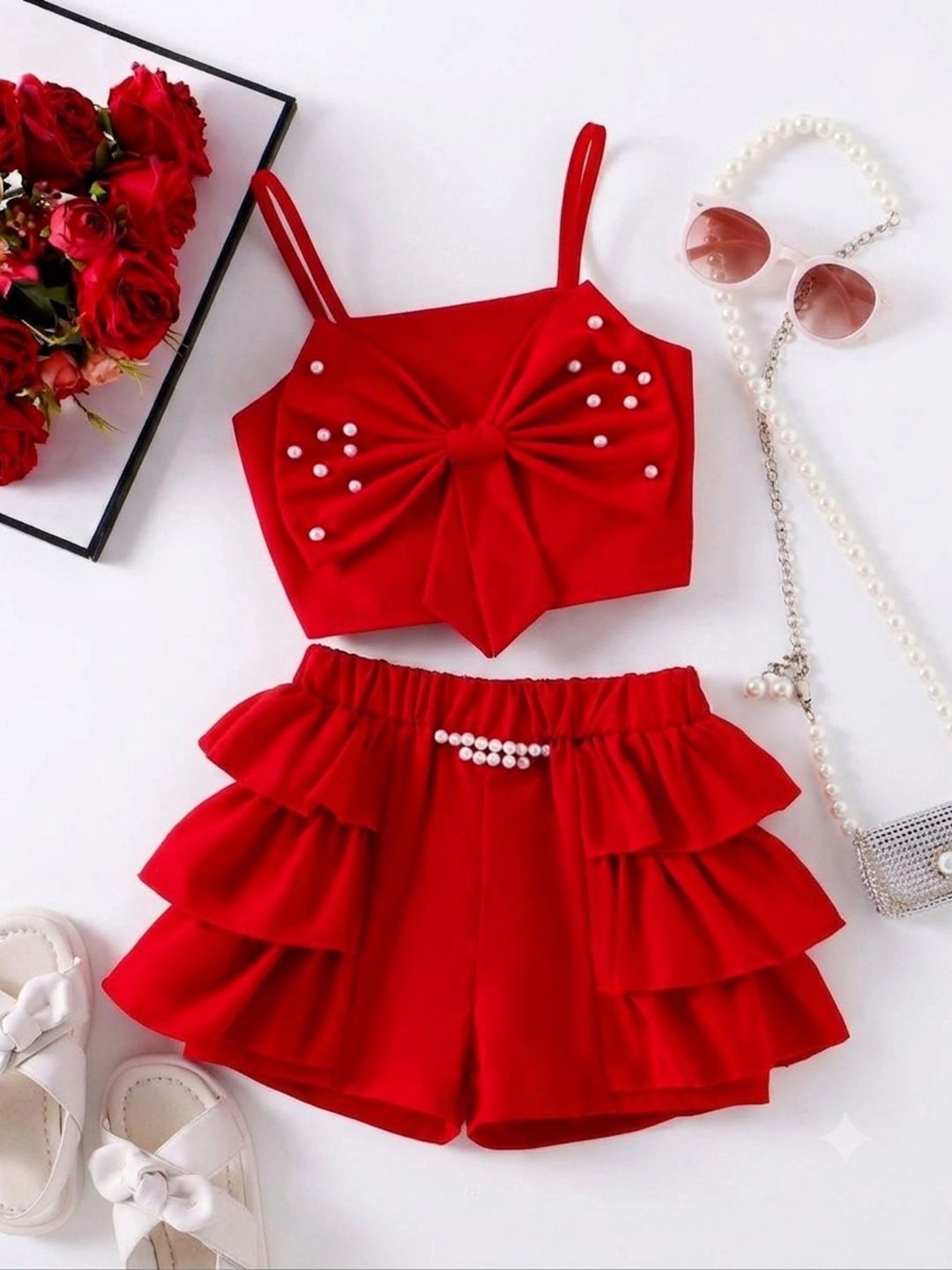 NABBU Girls Embellished Top with Shorts-picture-51