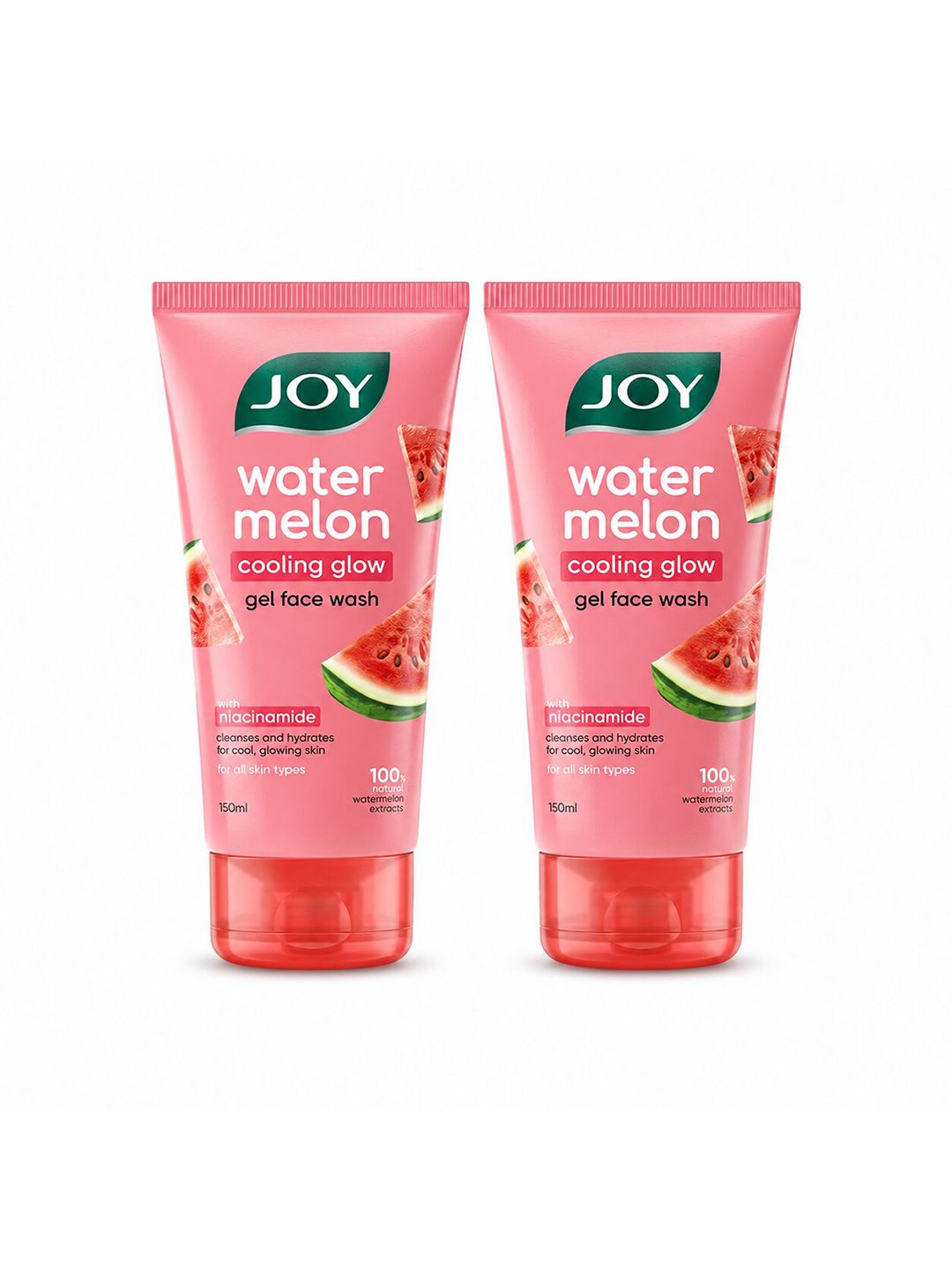 JOY Set Of 3 Watermelon Cooling Glow Gel Face Wash - 100 ml Each-image-9