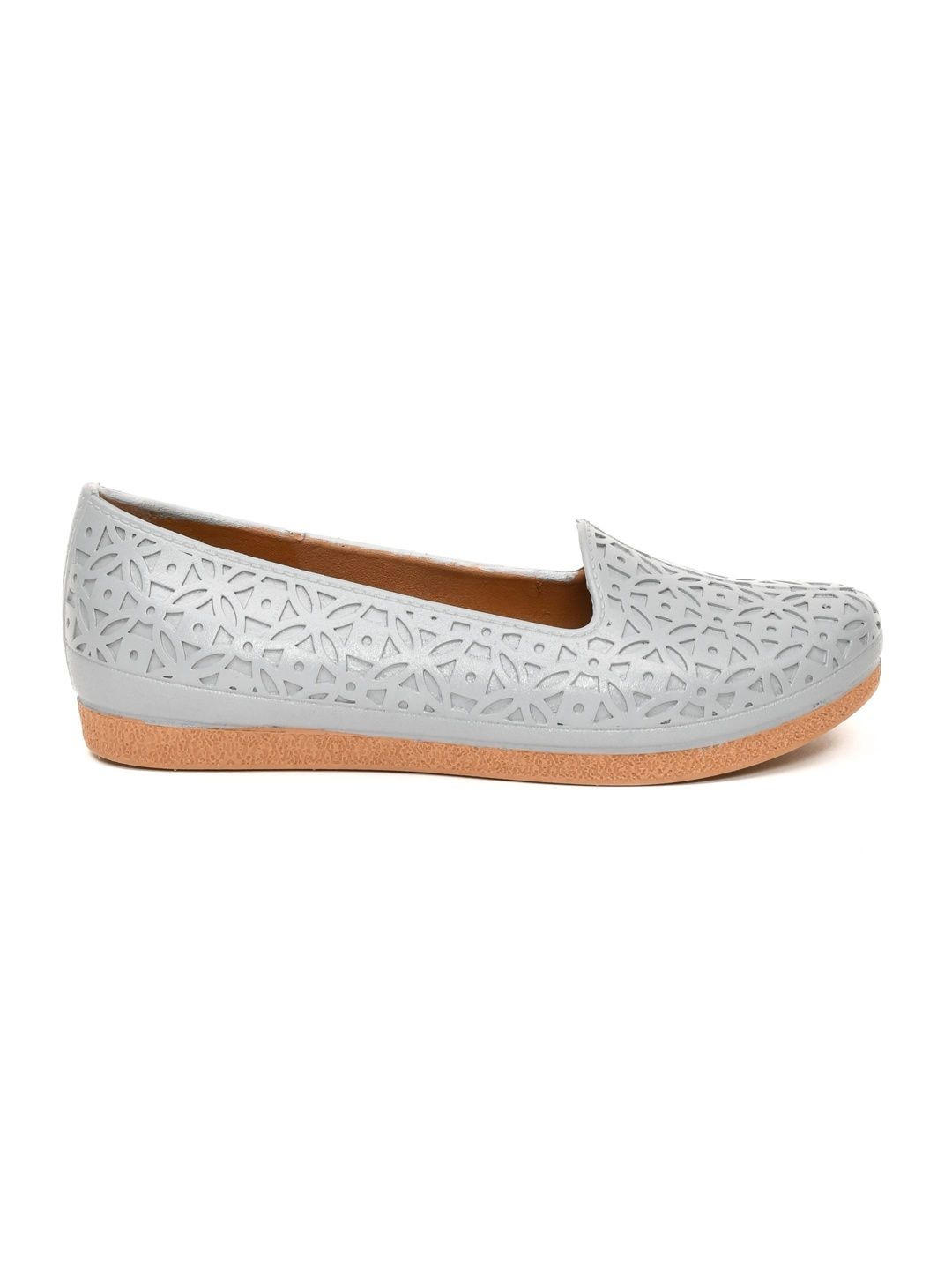 Ajanta SHOES Women Perforations Loafers-image-3