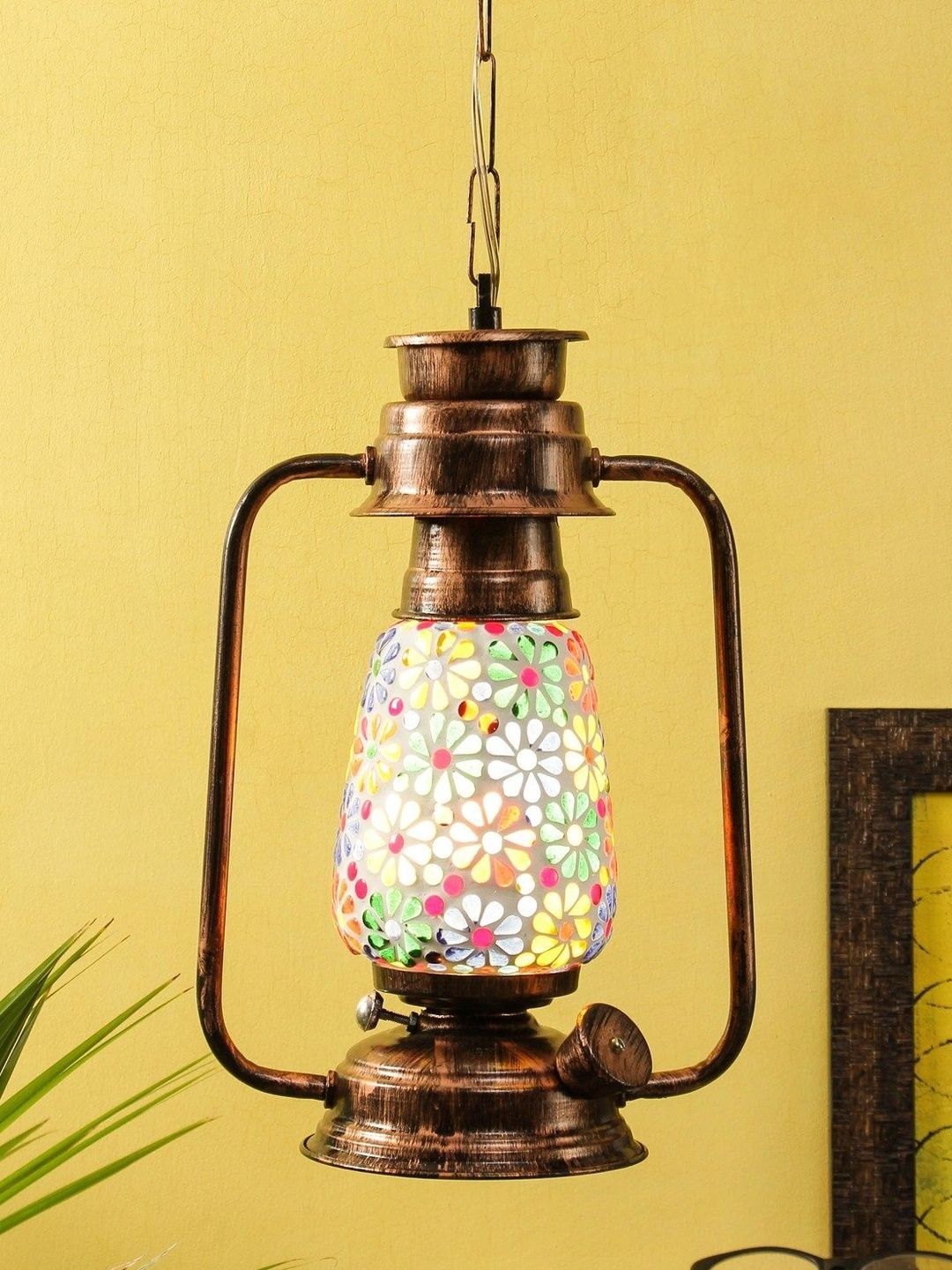 Myntra Elegant Homes Multicoloured Printed Traditional Ceiling Lamp-picture-25