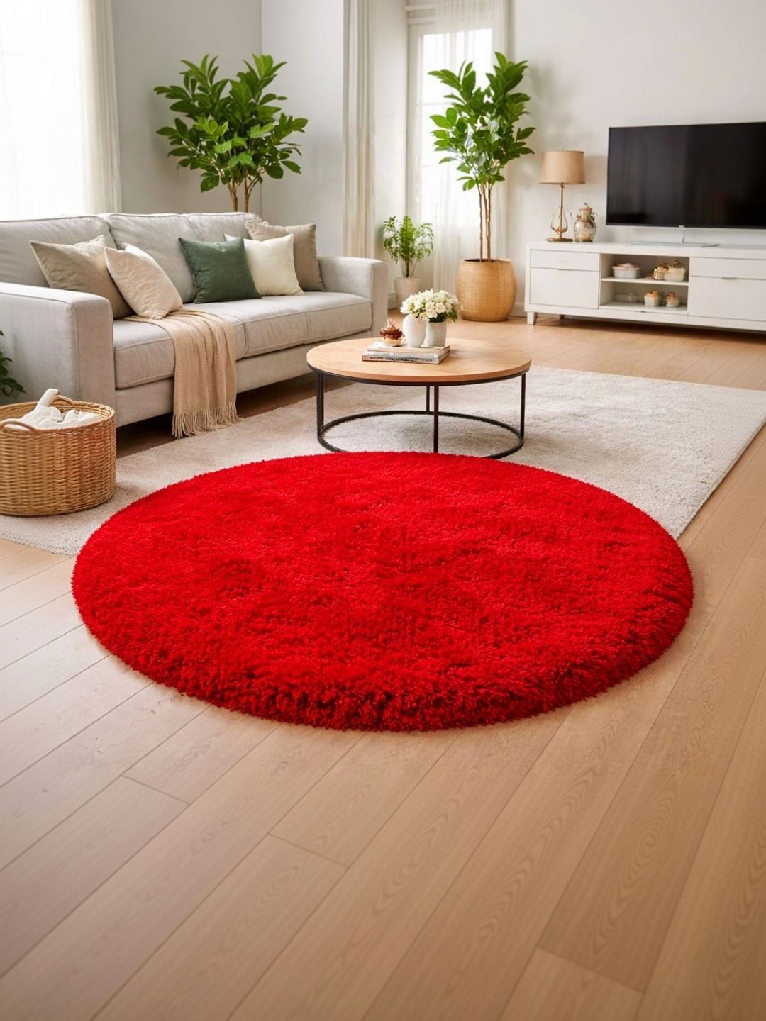 VIKCLIQUE Red Ultra Soft Absorbent Anti-Skid Doormats-image-44