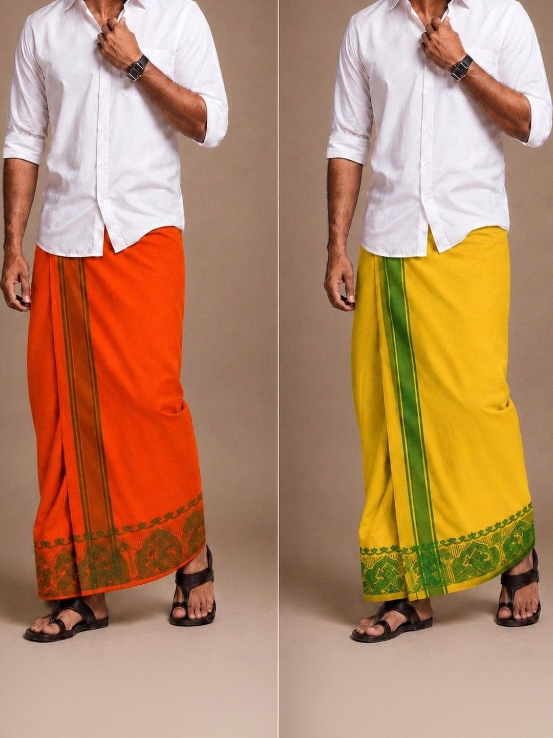 Sharan Elegance Men Embroidered Cotton Dhoti Dhotis-picture-14
