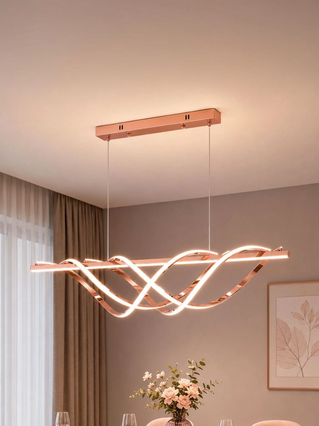 Stello Rose Gold Contemporary Ceiling Lamp-picture-48
