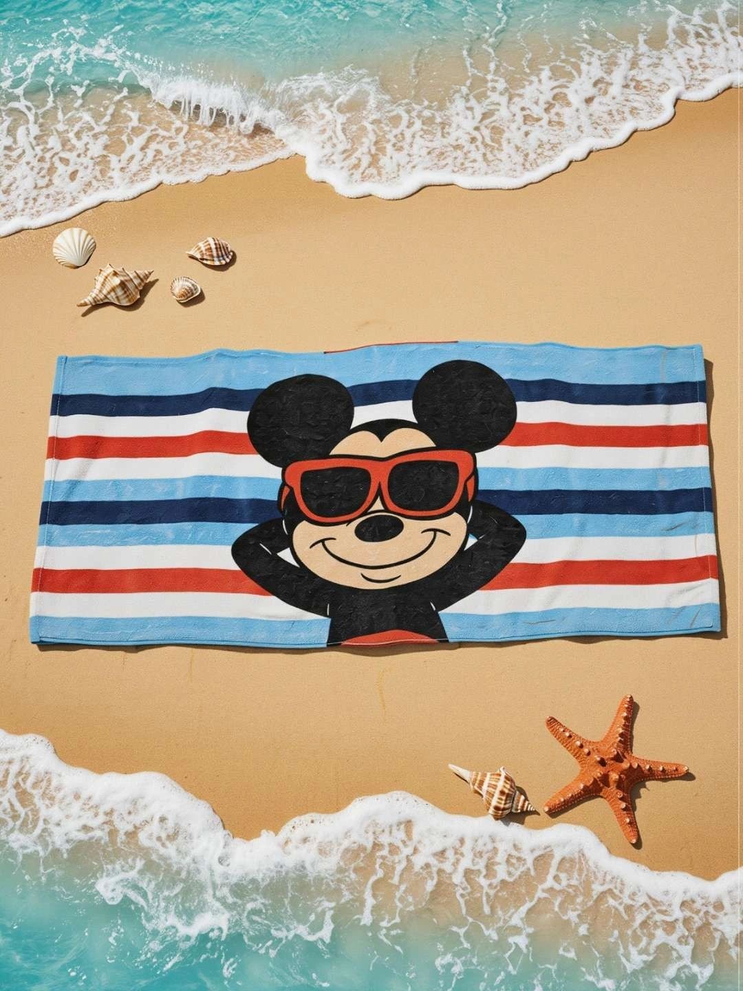 Yellow Bee Blue 1 Striped Cotton 300 GSM Bath Towel-picture-10