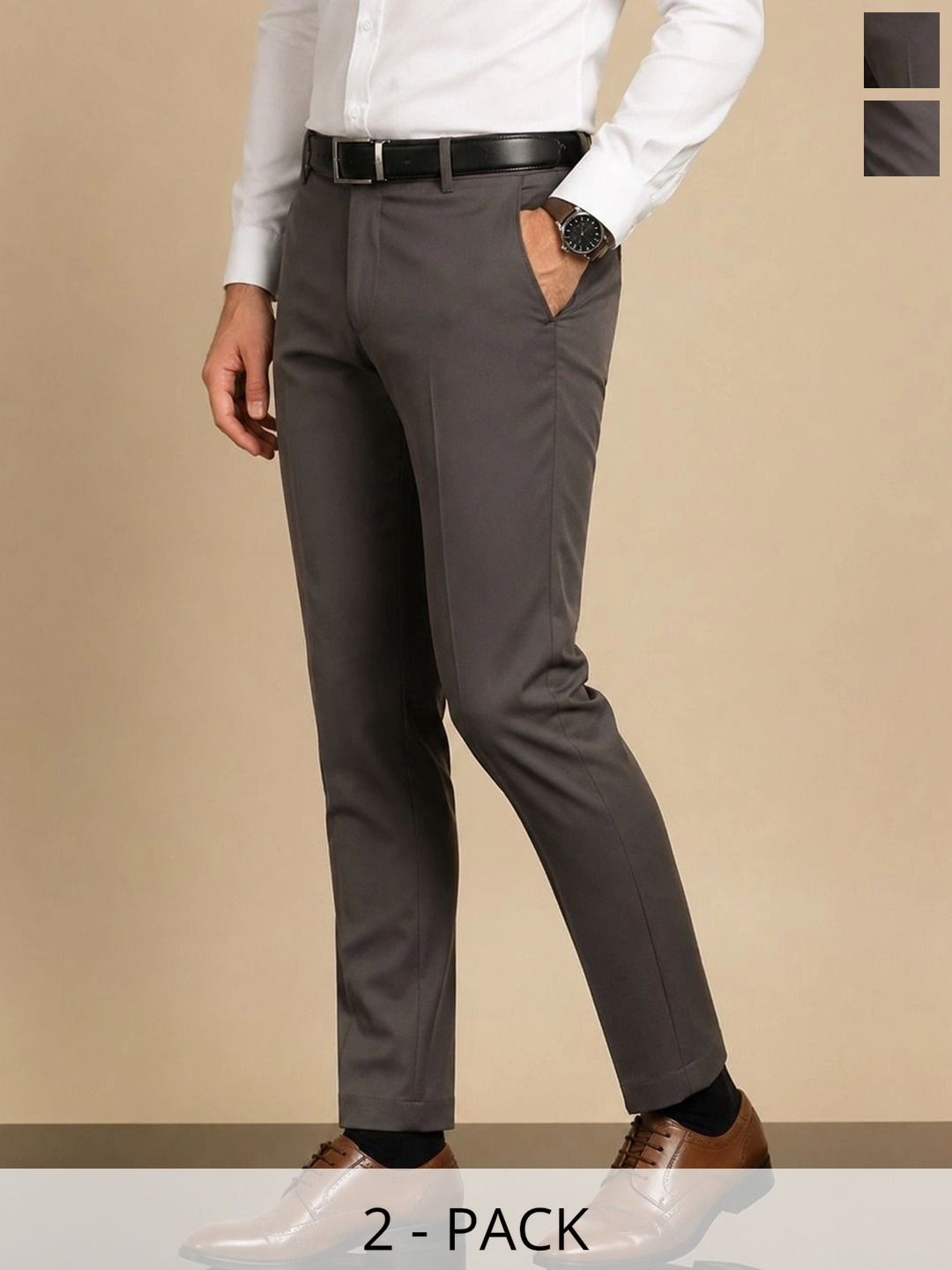 encore by INVICTUS Men Easy Wash Trousers-picture-46