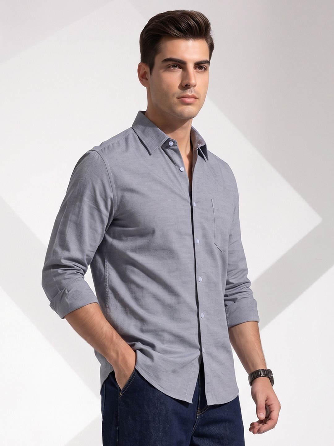 encore by INVICTUS Slim Fit Formal Shirt-image-31