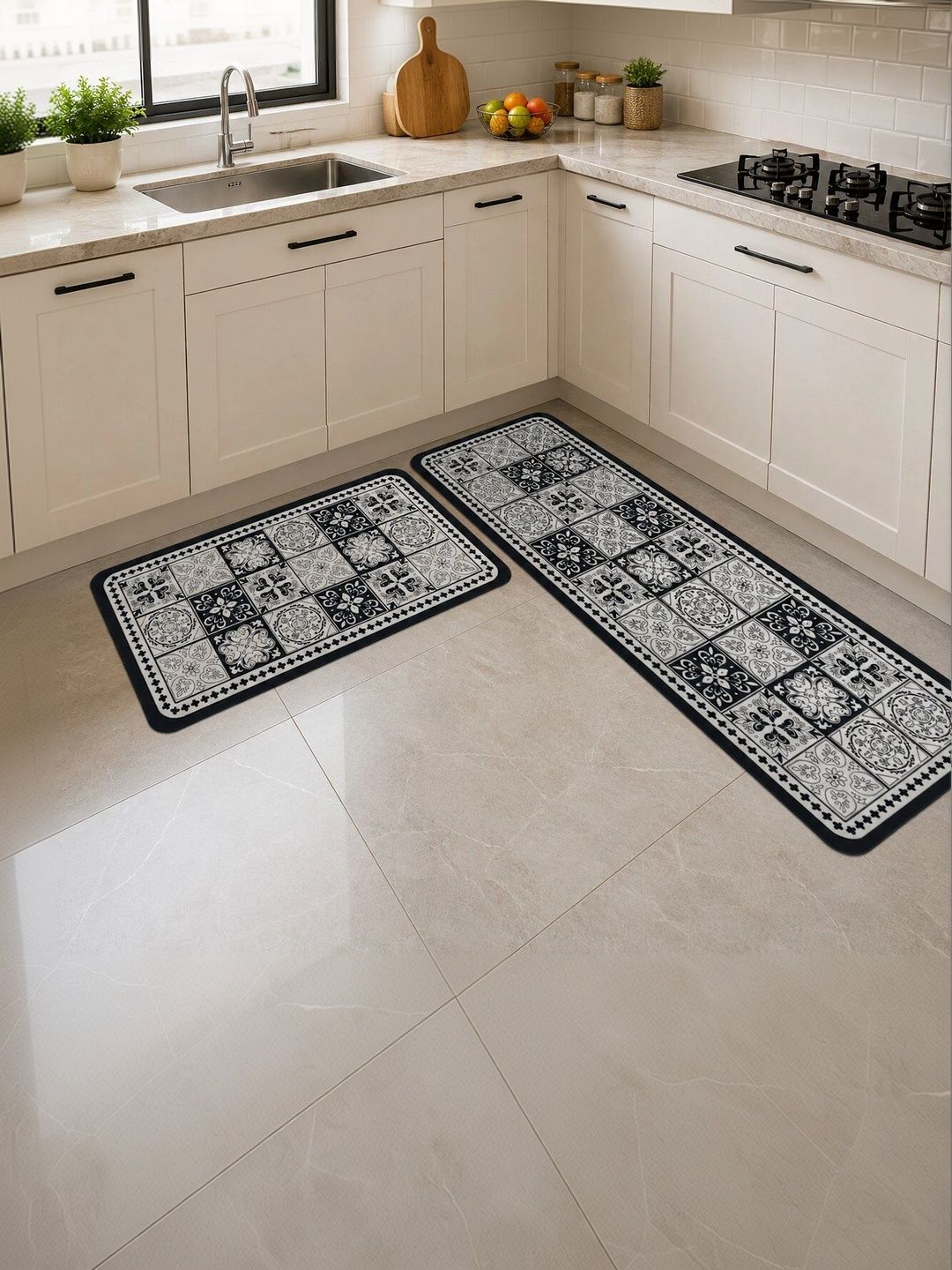 GOLDENEYEHOUSE 2 Pieces Black Anti-Skid Doormats-image-29