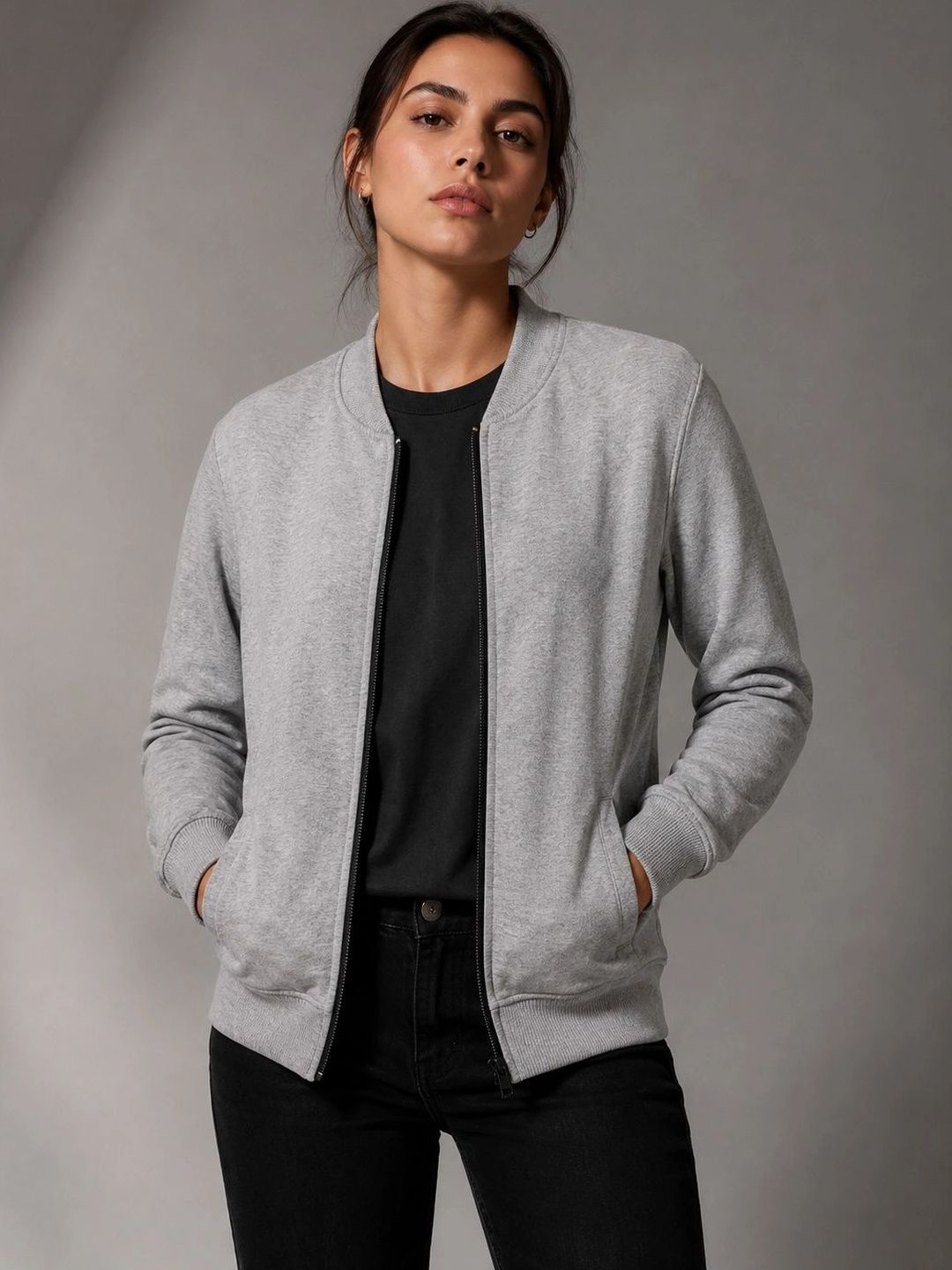 SCROTT FITNESS Women Fleece Bomber Jacket-picture-10