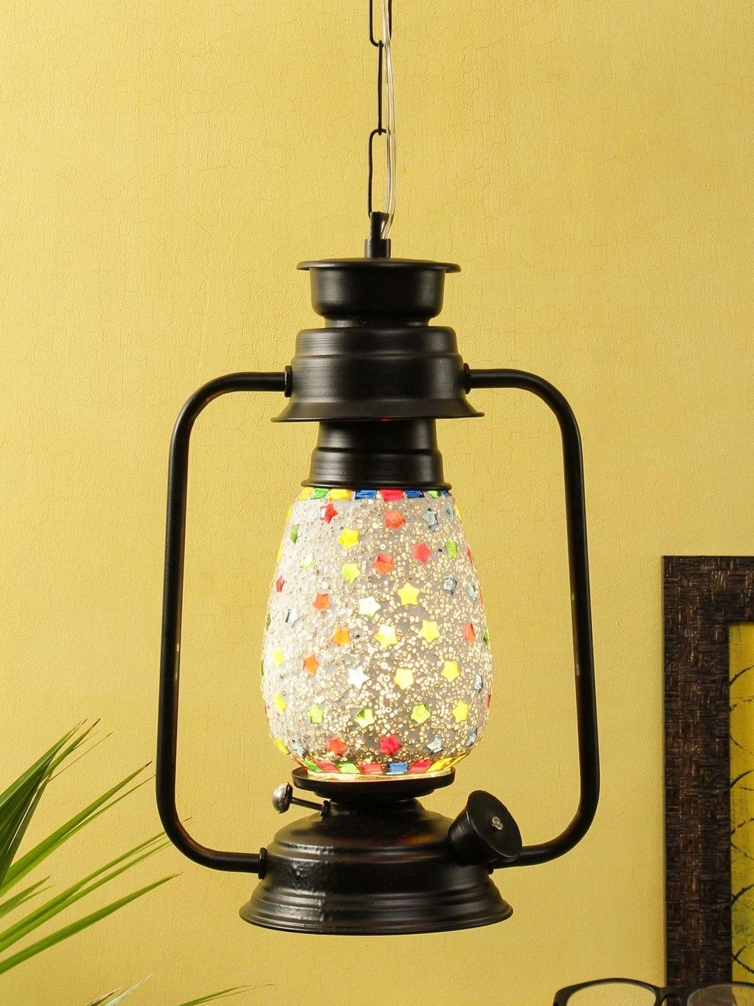Myntra Elegant Homes Multicoloured Textured Ceiling Lamp-picture-13
