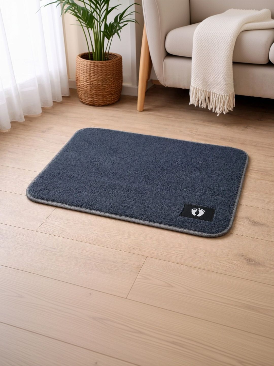 VIKCLIQUE Grey Ultra Soft Absorbent Anti-Skid Doormats-image-9