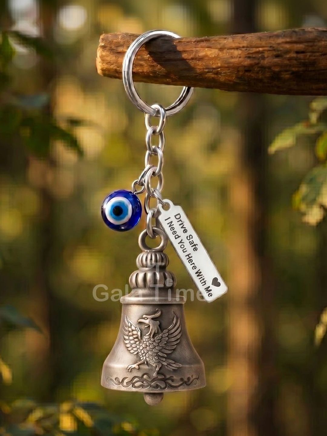 GT Gala Time Falcon Guardian Bell Evil Eye Key Chain-image-40
