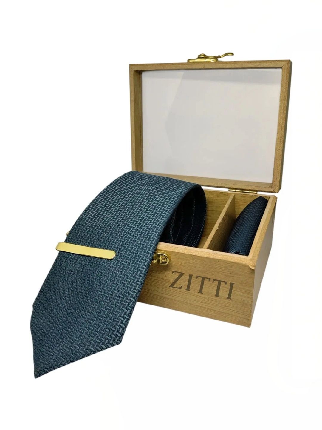 ZITTI Men Woven Design Broad Tie-picture-22