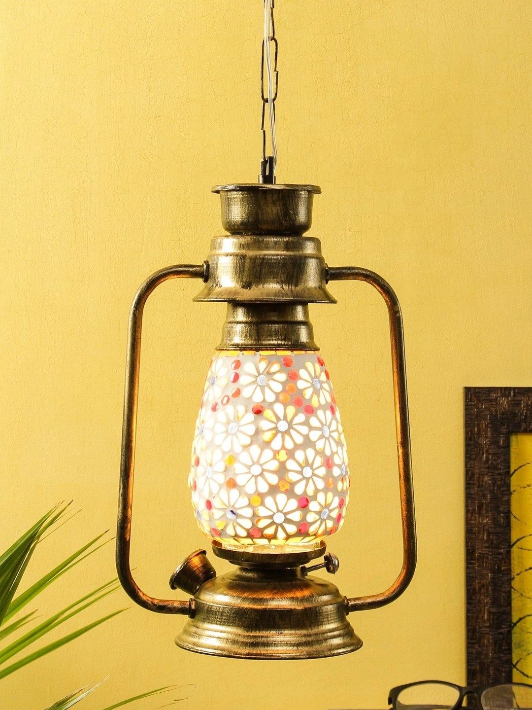 Myntra Elegant Homes Multicoloured Printed Ceiling Lamp-image-47