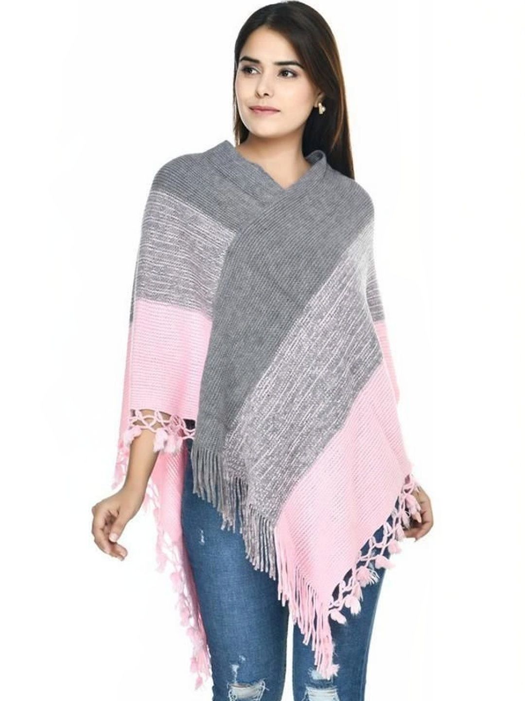 Life And Style Women Striped Woven Design Shawl-picture-17