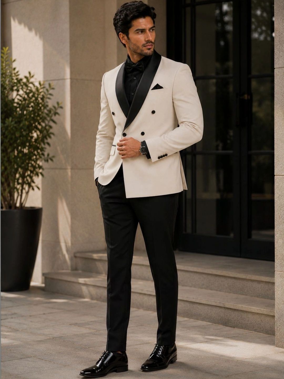 House of Pataudi Double Breasted Blazer-picture-34
