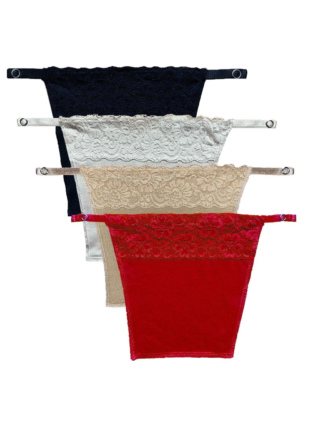 Fimalia Pack Of 4 Anti-Peep Lace Camisoles-picture-13