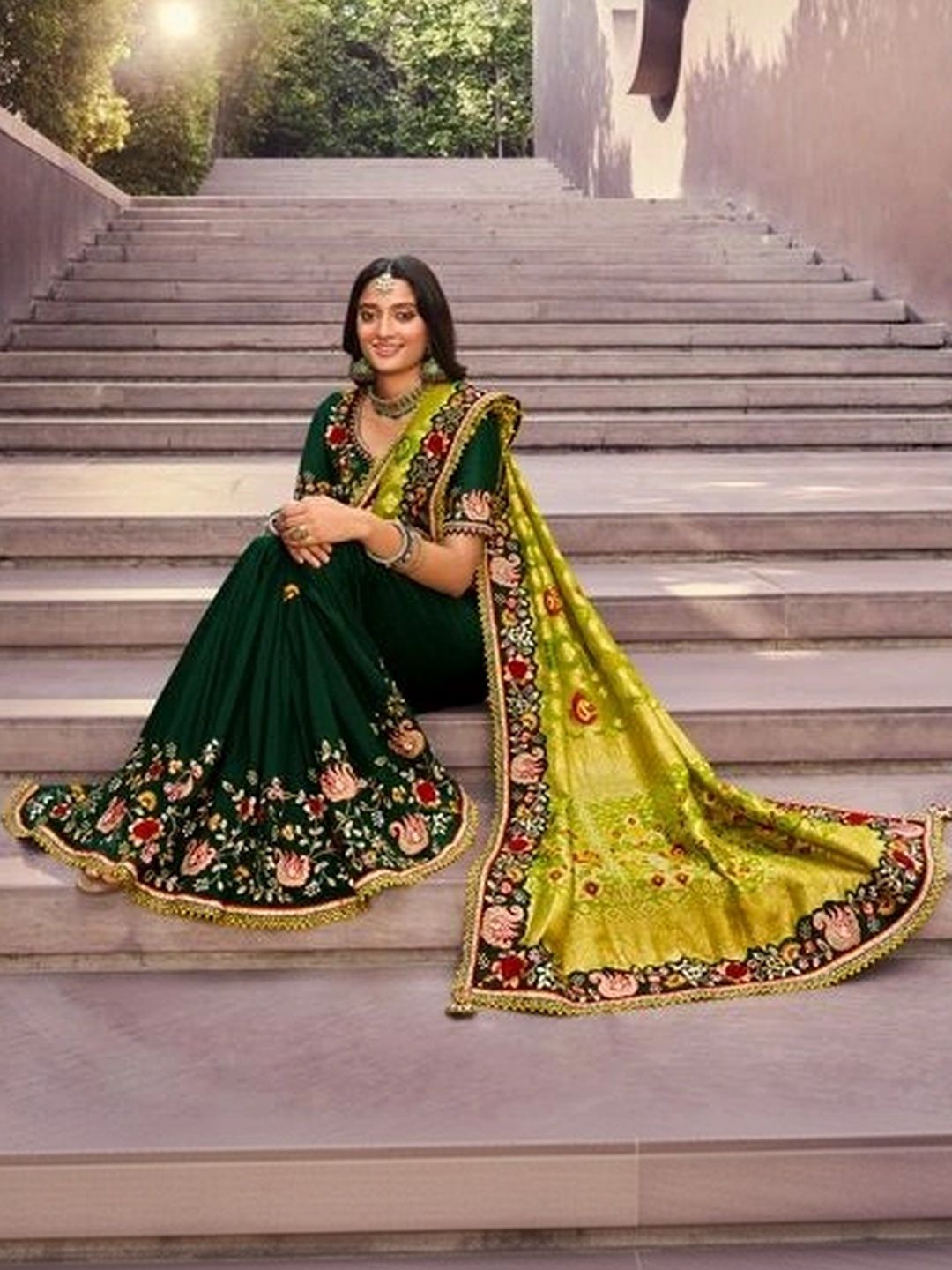 DESILUK Embroidered Art Silk Saree-picture-10