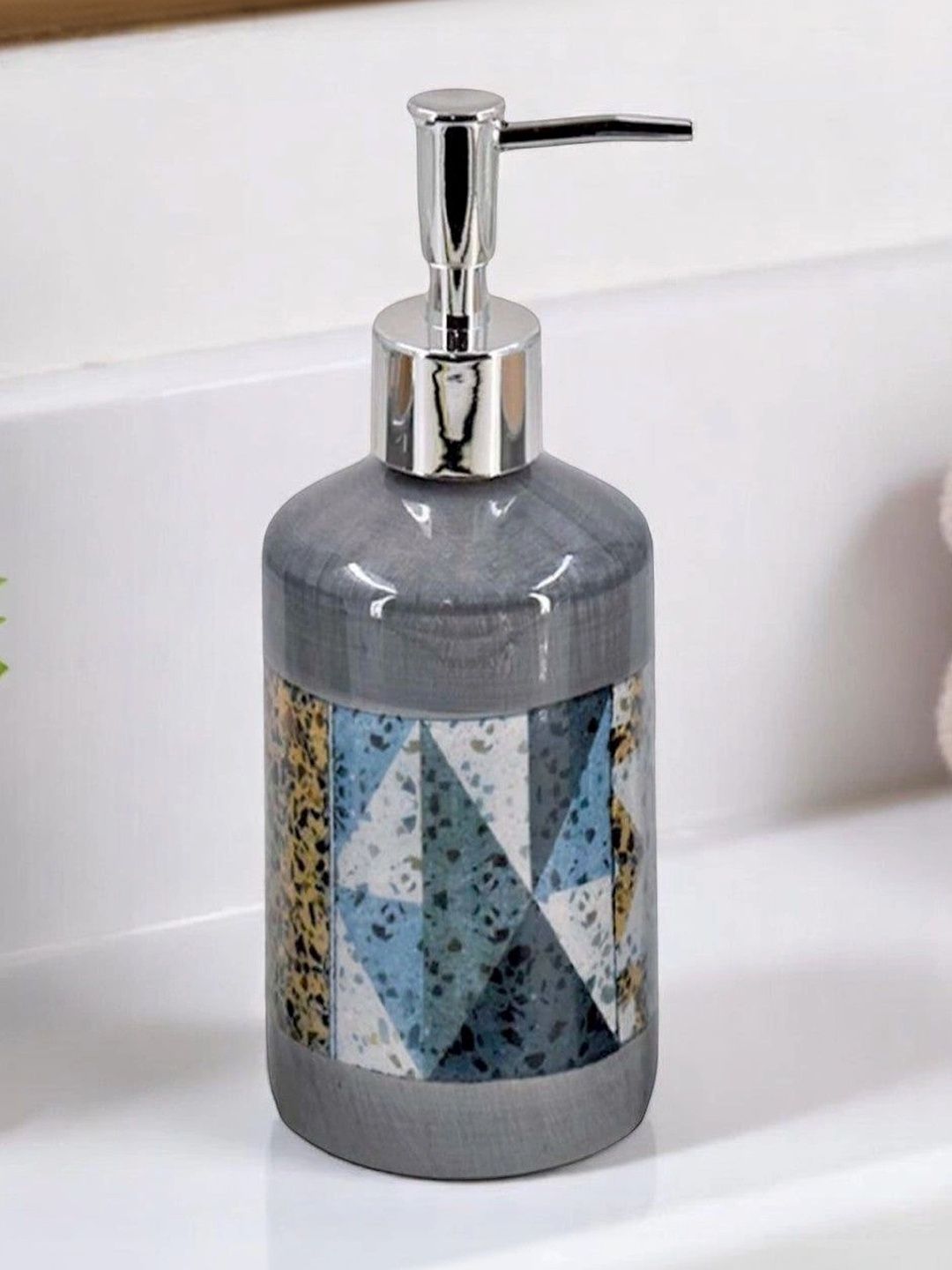 Kookee Grey Abstract Ceramic Soap Dispenser-picture-48