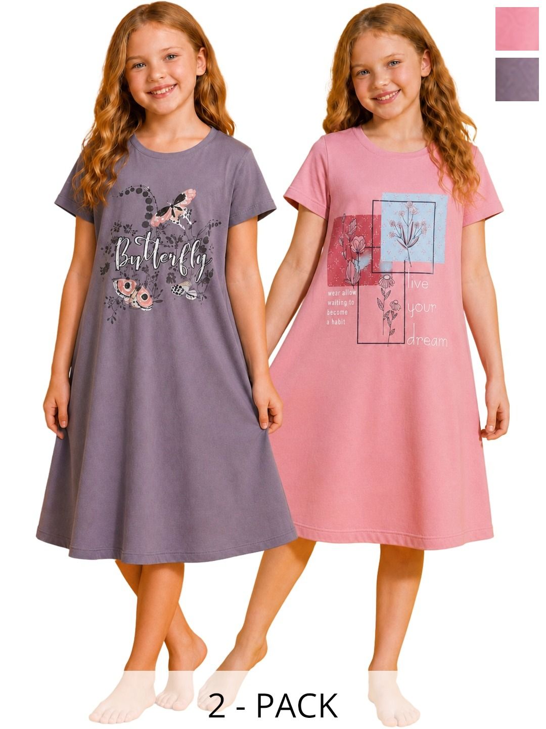 TotzTouch Girls Printed Nightdress-picture-18