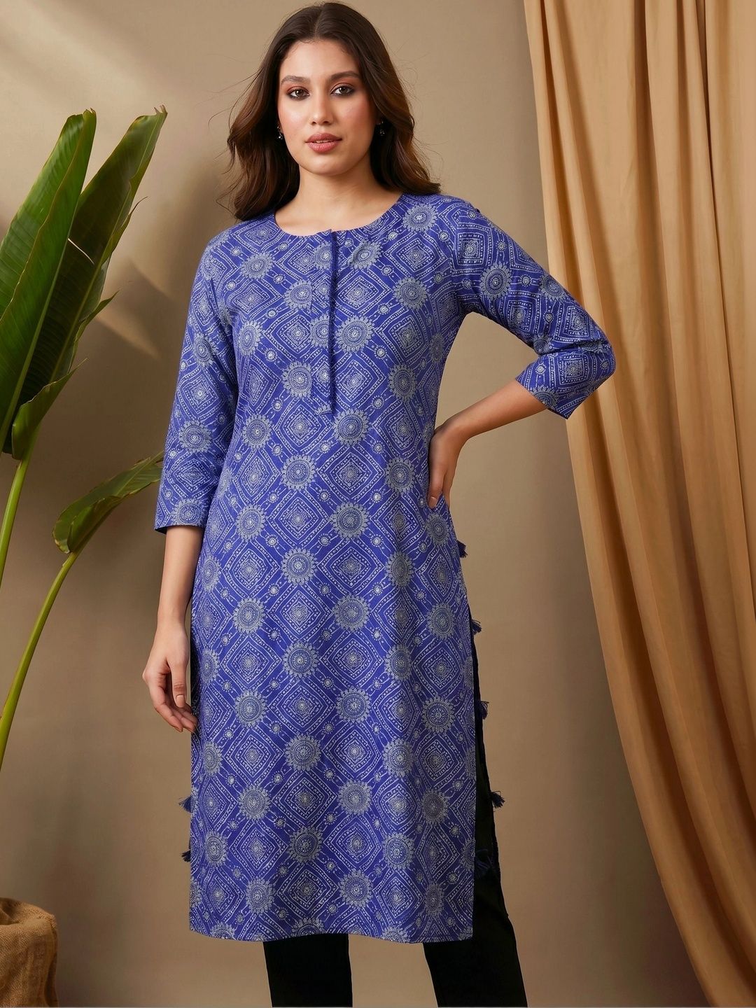 Sangria Women Ethnic Motifs Printed Kurta-picture-31