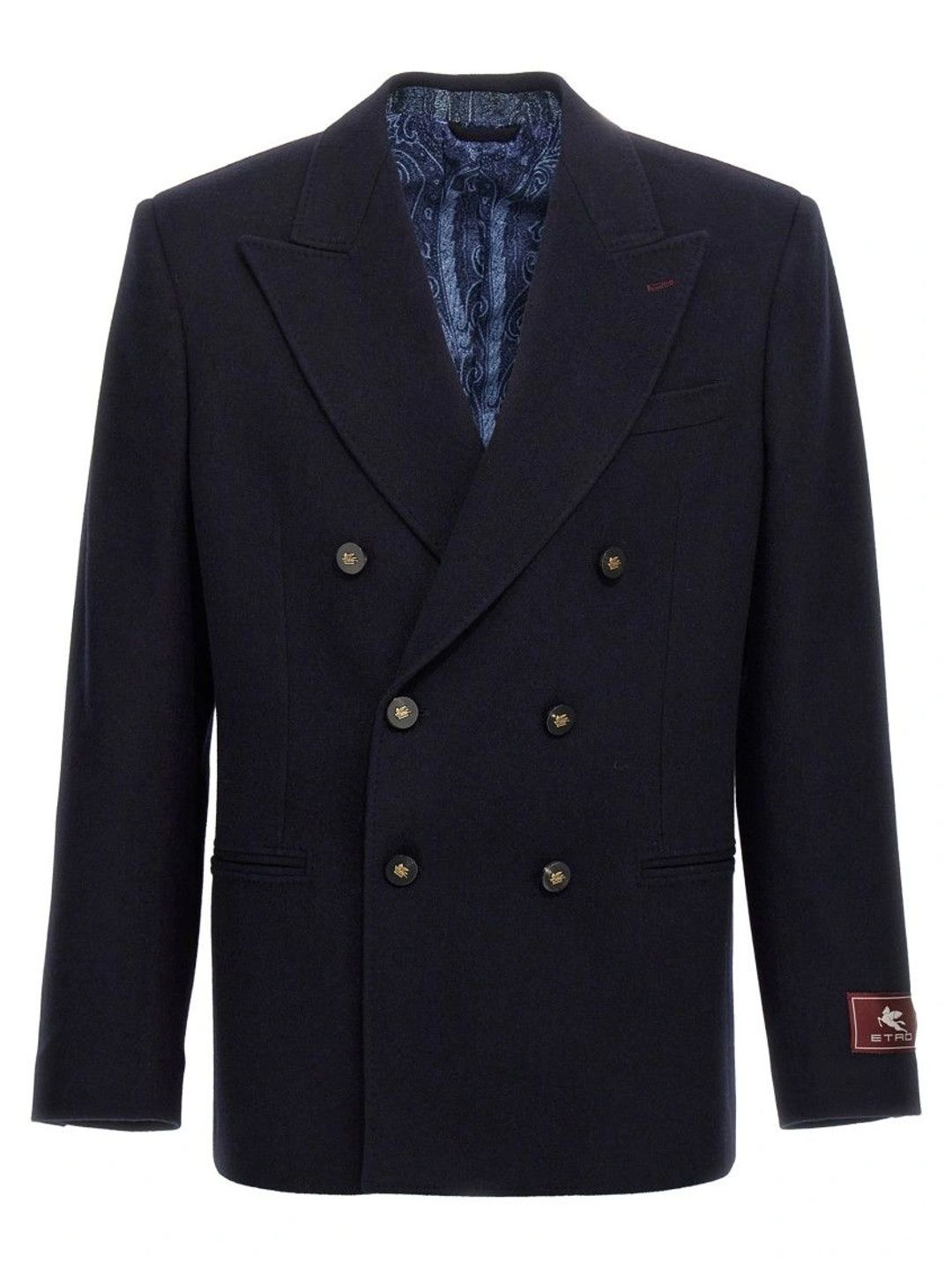 ETRO Dark Blue Double Breasted Blazer-image-15